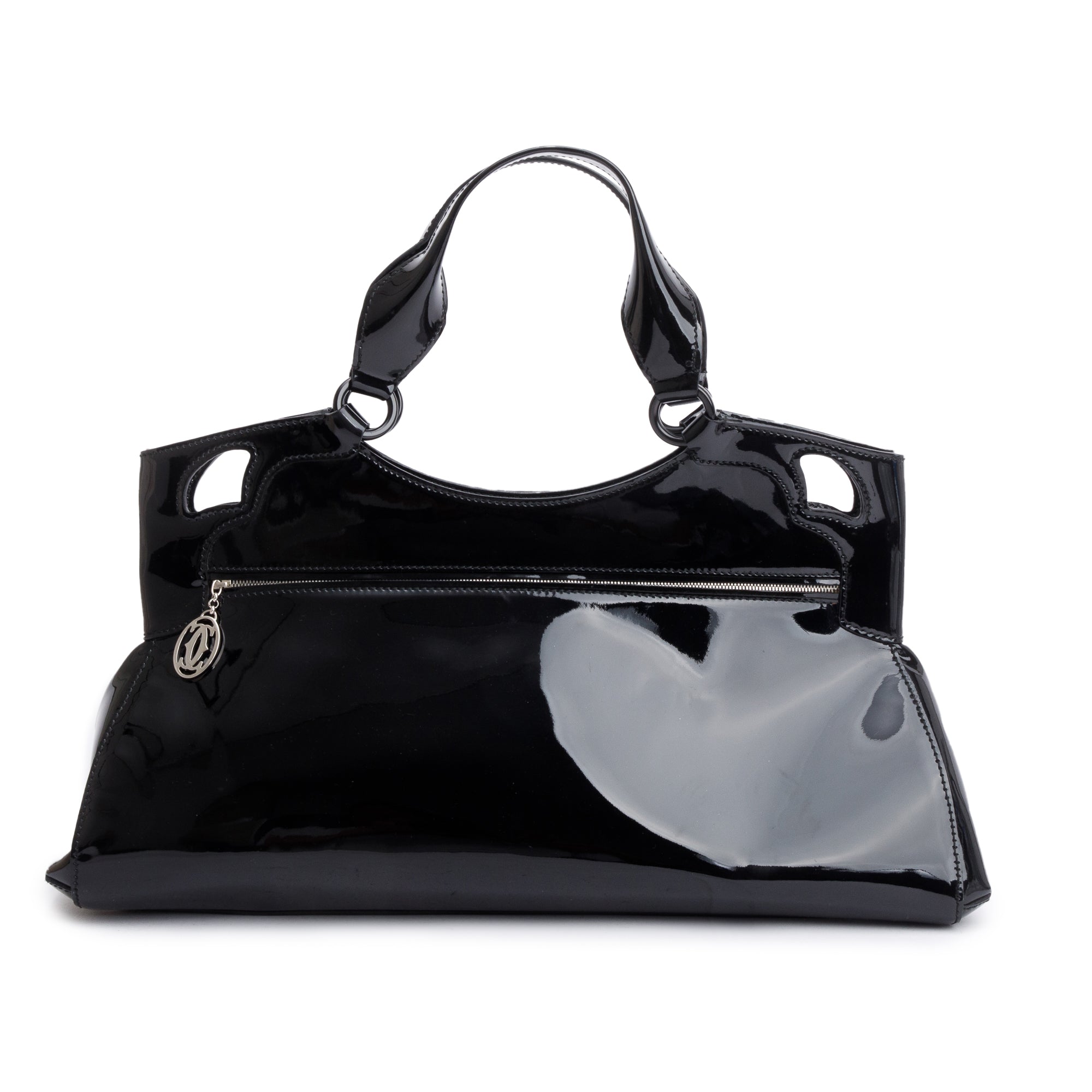 Cartier Black Patent Leather Medium Marcello De Cartier Tote