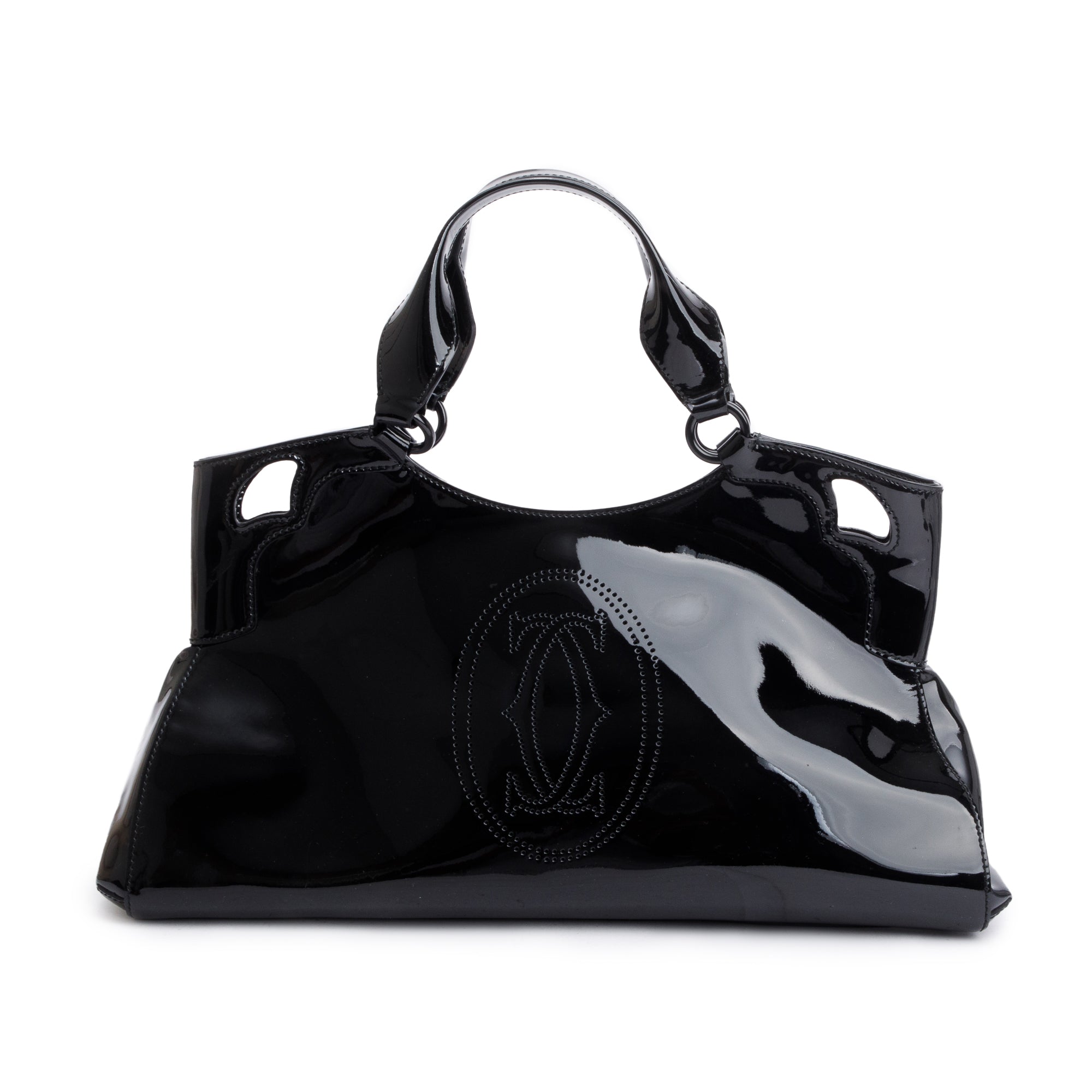 Cartier Black Patent Leather Medium Marcello De Cartier Tote