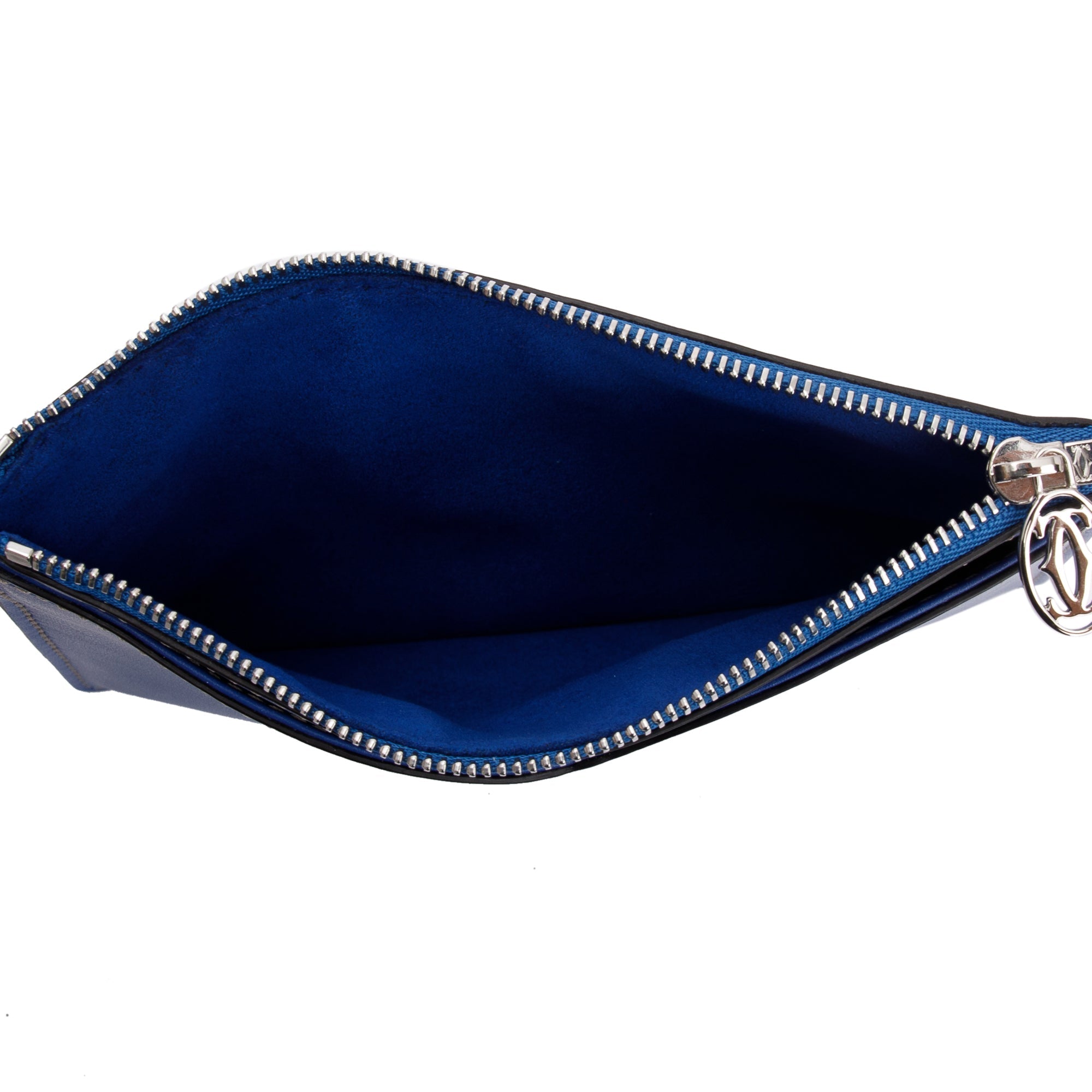 Cartier Blue Calfskin Leather Le 18H Happy Birthday Tote Bag w/ Pouch