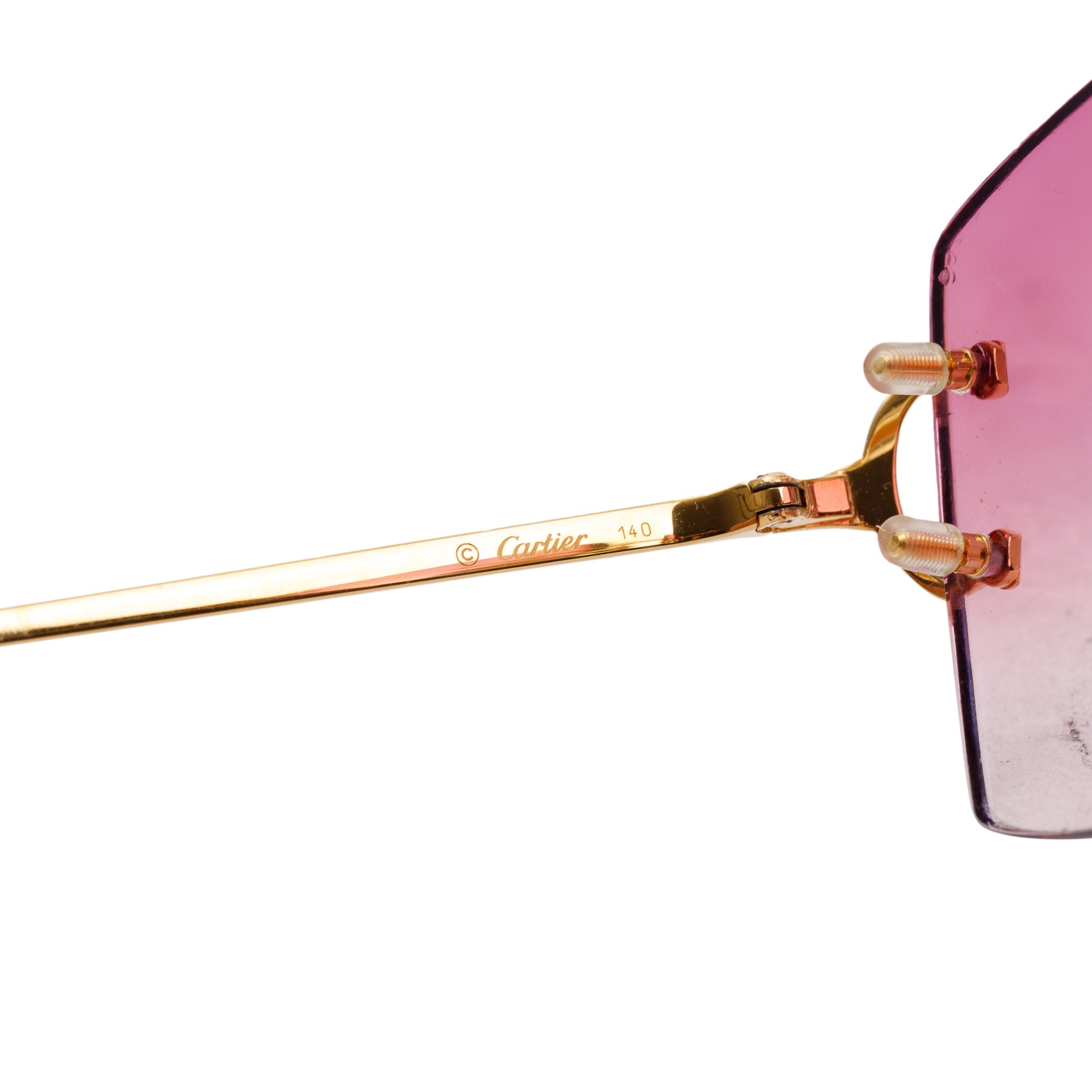 Cartier C5300MS Rimless Signature C De Cartier Sunglasses w/ Case