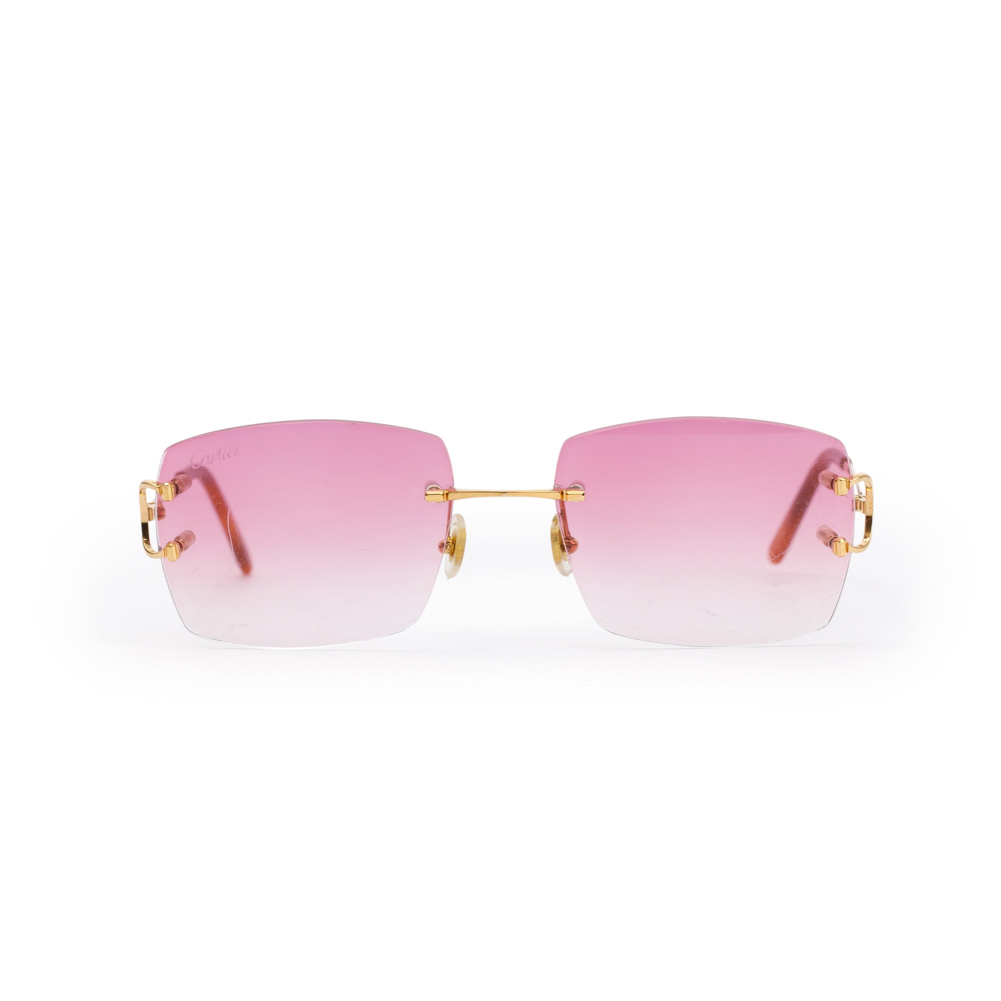 Cartier C5300MS Rimless Signature C De Cartier Sunglasses w/ Case