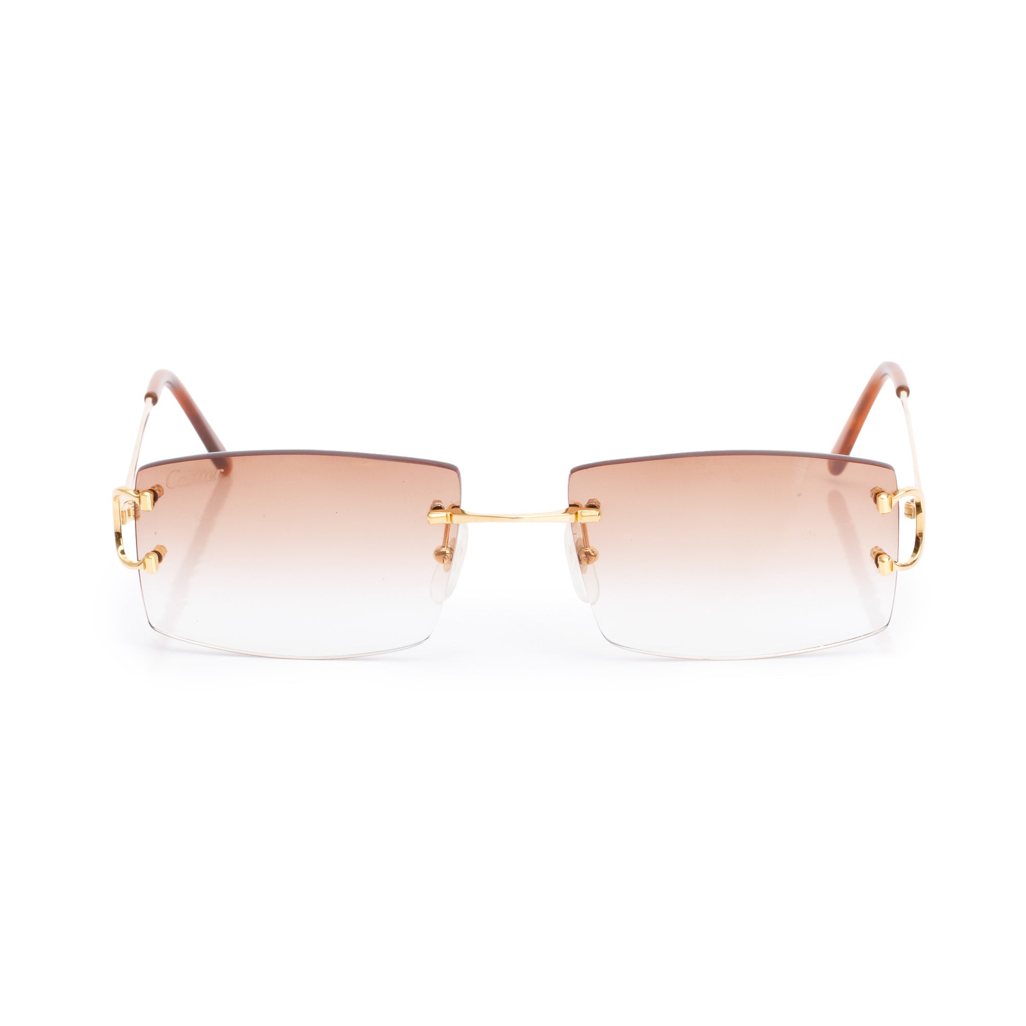Cartier CT0007RS Rimless C De Cartier Sunglasses w/ Box & Case