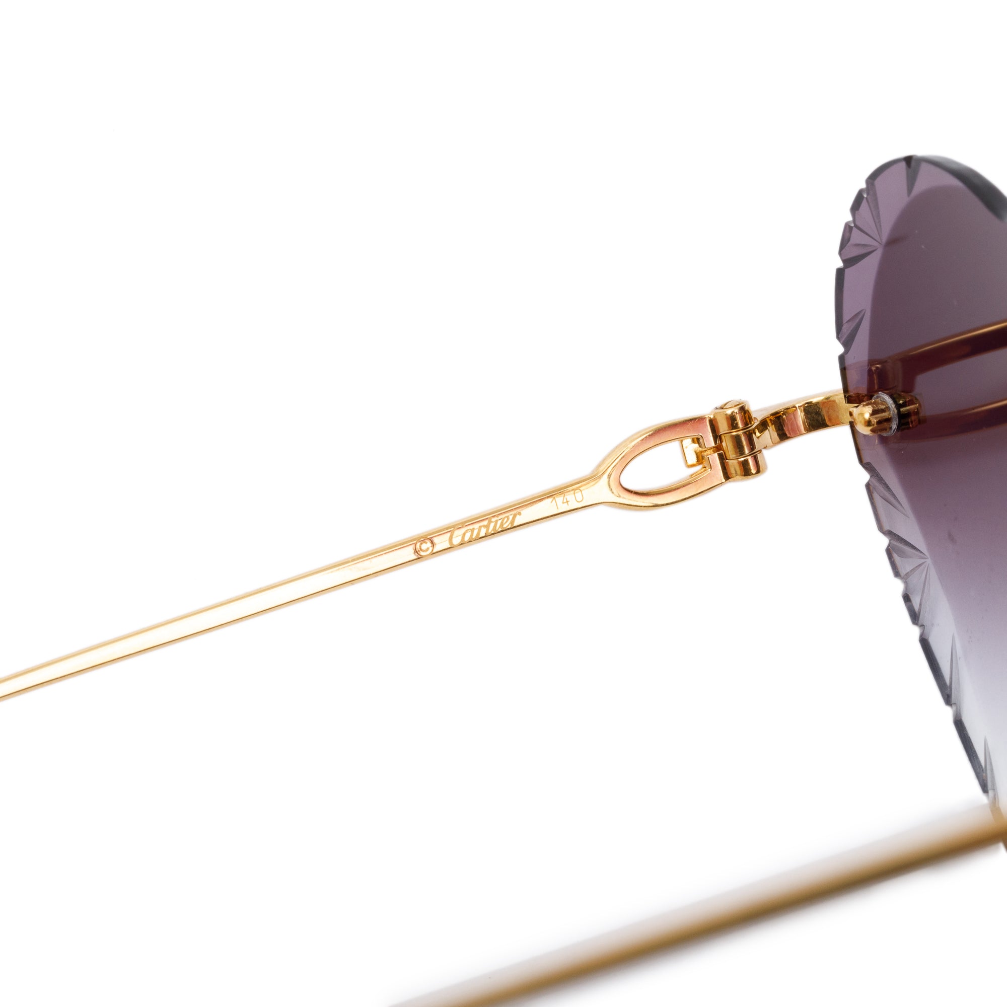 Cartier CT00500 Rimless Heart Diamond Cut Sunglasses