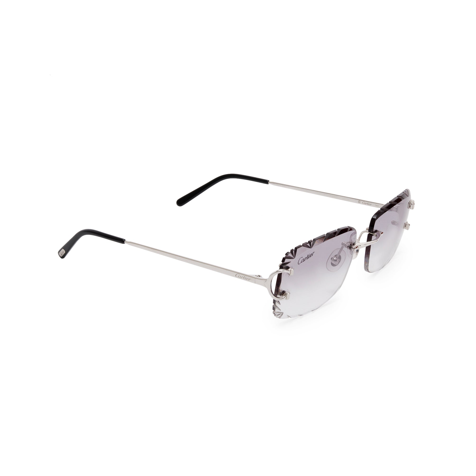 Cartier CT00920 Rimless Diamond Cut Sunglasses w/ Box Case