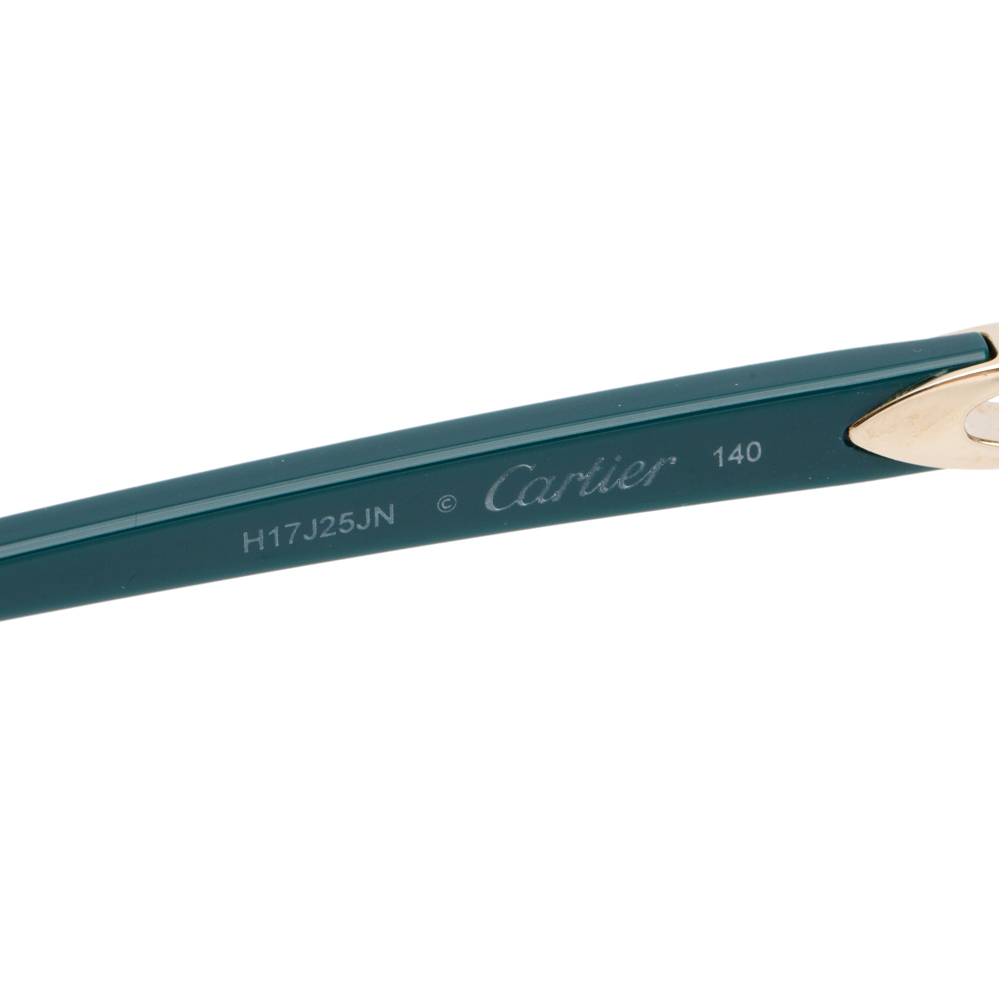 Cartier CT02870 Green Acetate Rimless Diamond Cut C De Cartier Eyeglasses w/ Box & Case