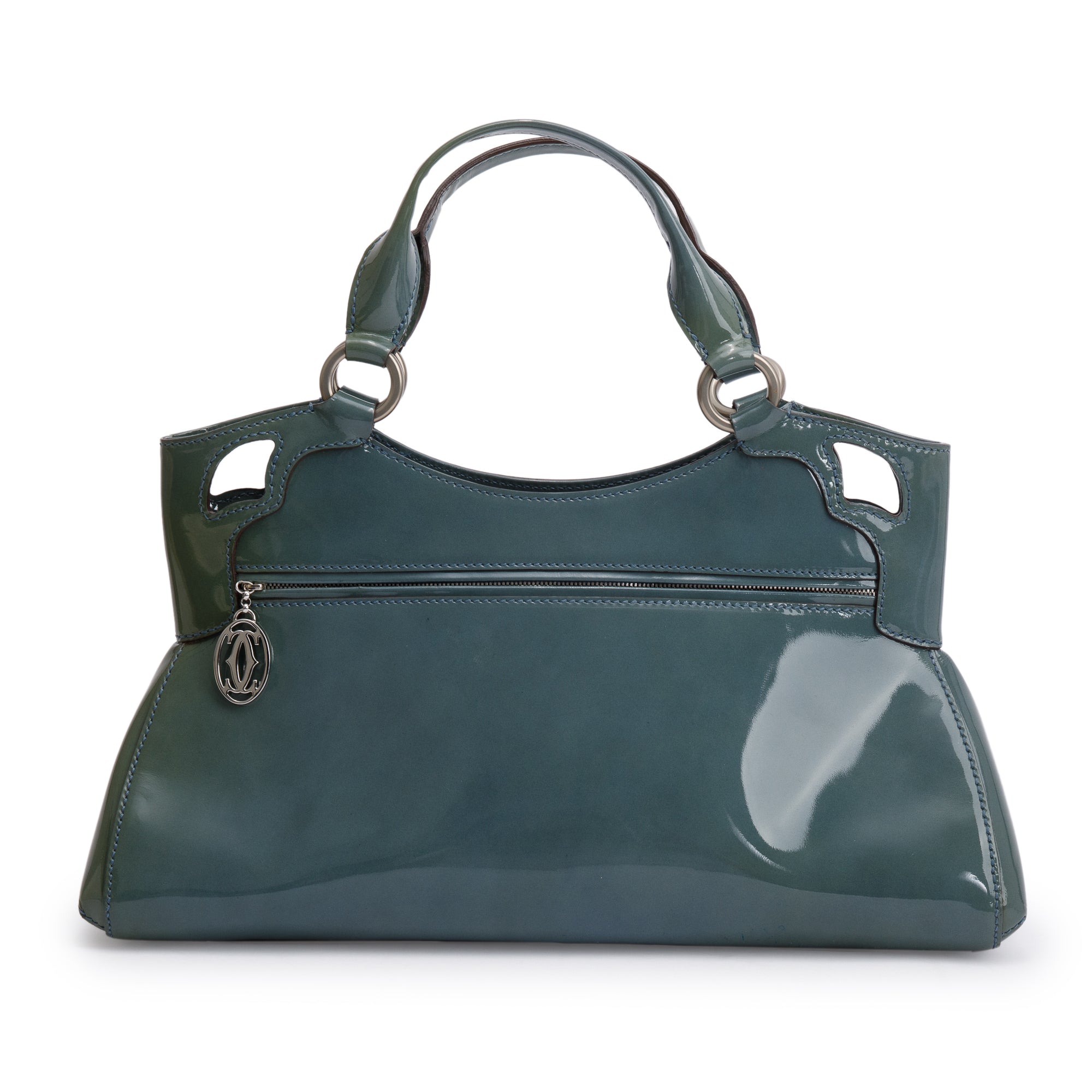 Cartier Grey Patent Leather Small Marcello De Cartier Tote