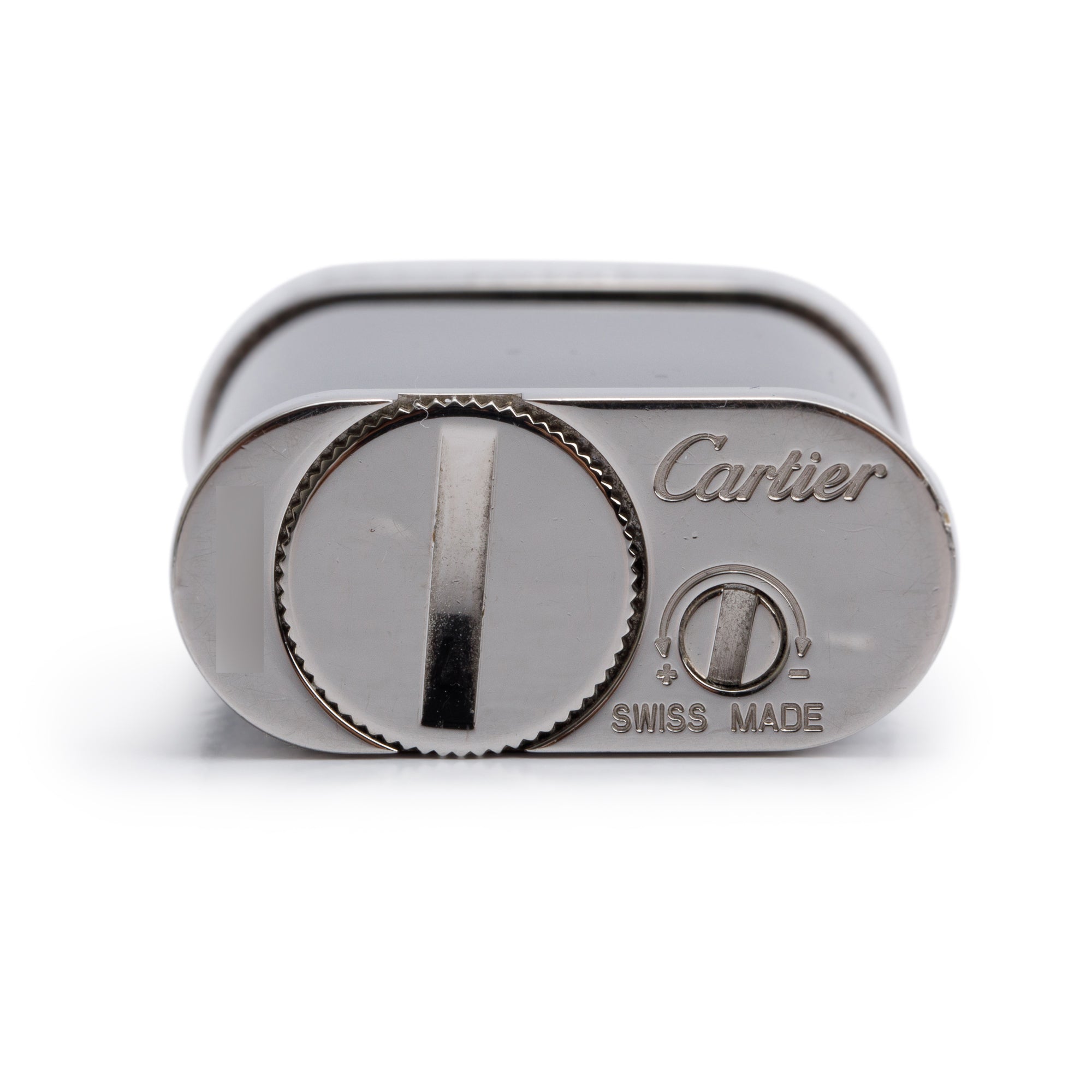 Cartier Palladium-Plated Black Lacquer Clous de Paris Decor Lighter