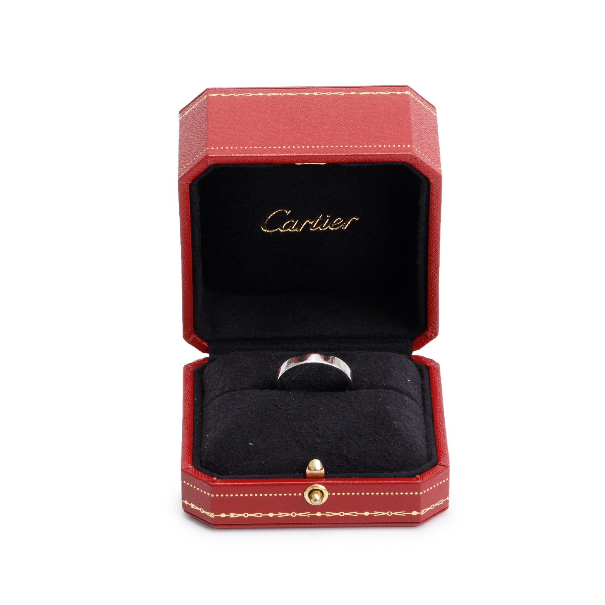 Cartier Platinum C de Cartier Diamond 4 MM Wedding Band Ring, Size 60 9.25 w/ Box