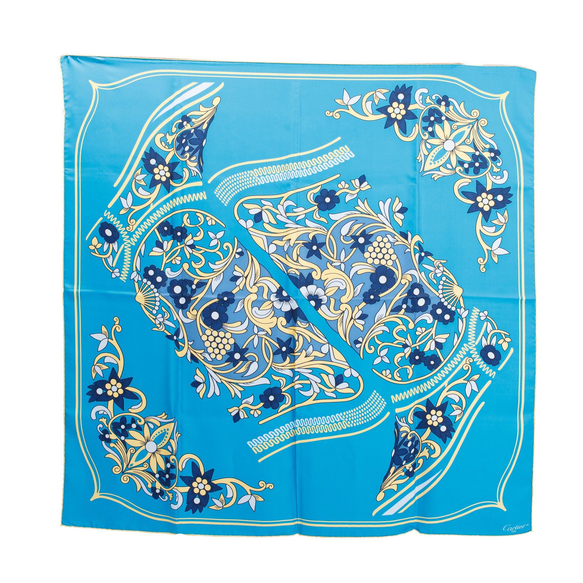 Cartier Printed Silk Scarf 90 w/ Box – OLIVER'S