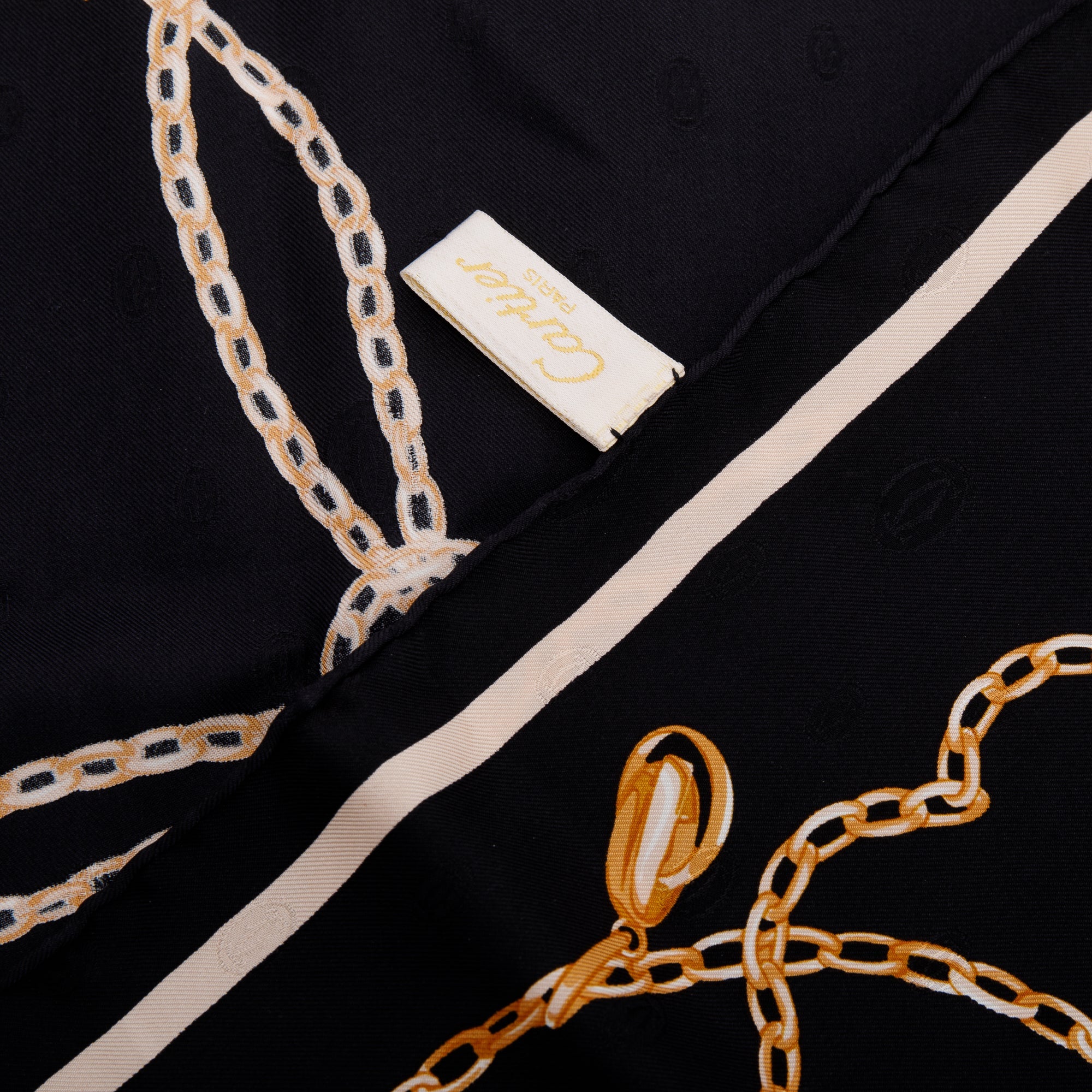 Cartier Printed Silk Scarf w/ Box & Authenticity Card