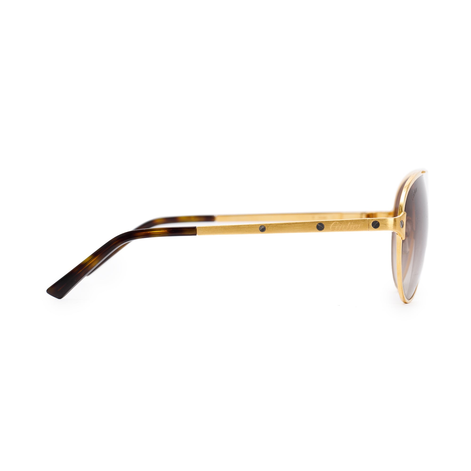 Cartier Santos Aviator CT0034S Sunglasses w/ Box & Case