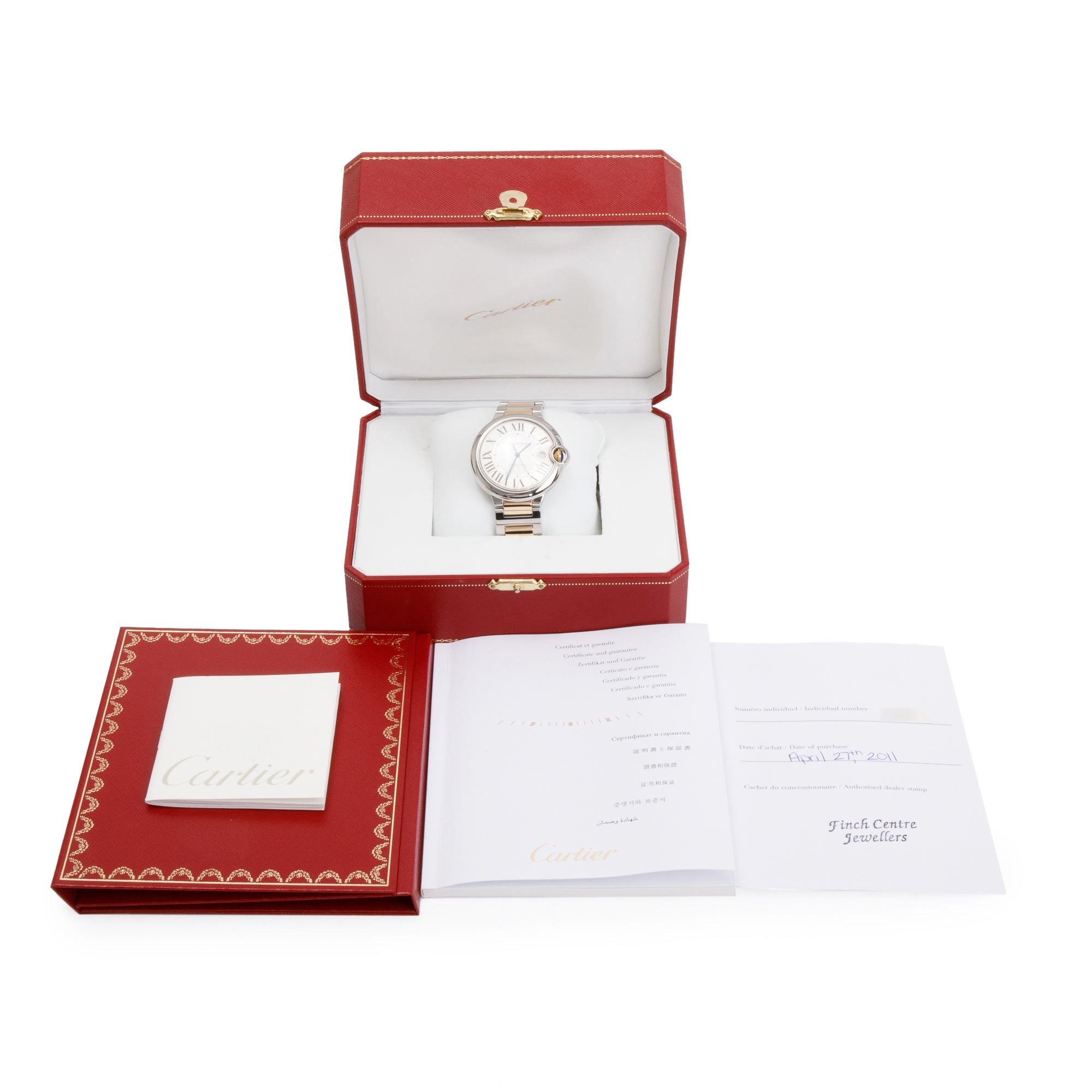 Cartier Stainless Steel & 18k Yellow Gold Ballon Bleu de Cartier 42MM Automatic Watch w/ Box & Papers