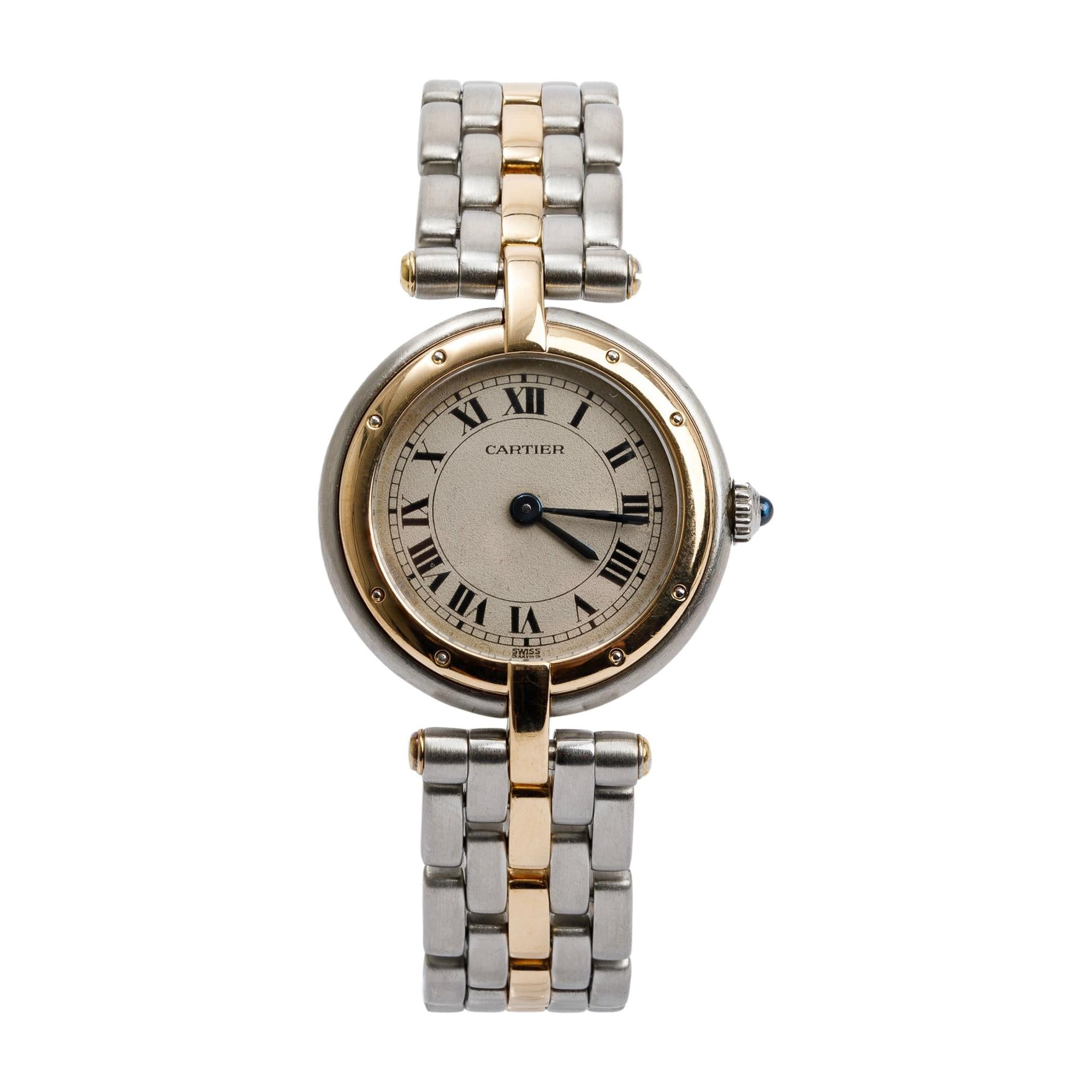 Cartier Stainless Steel & 18k Yellow Gold Panthere De Cartier Vendome 24 MM Watch