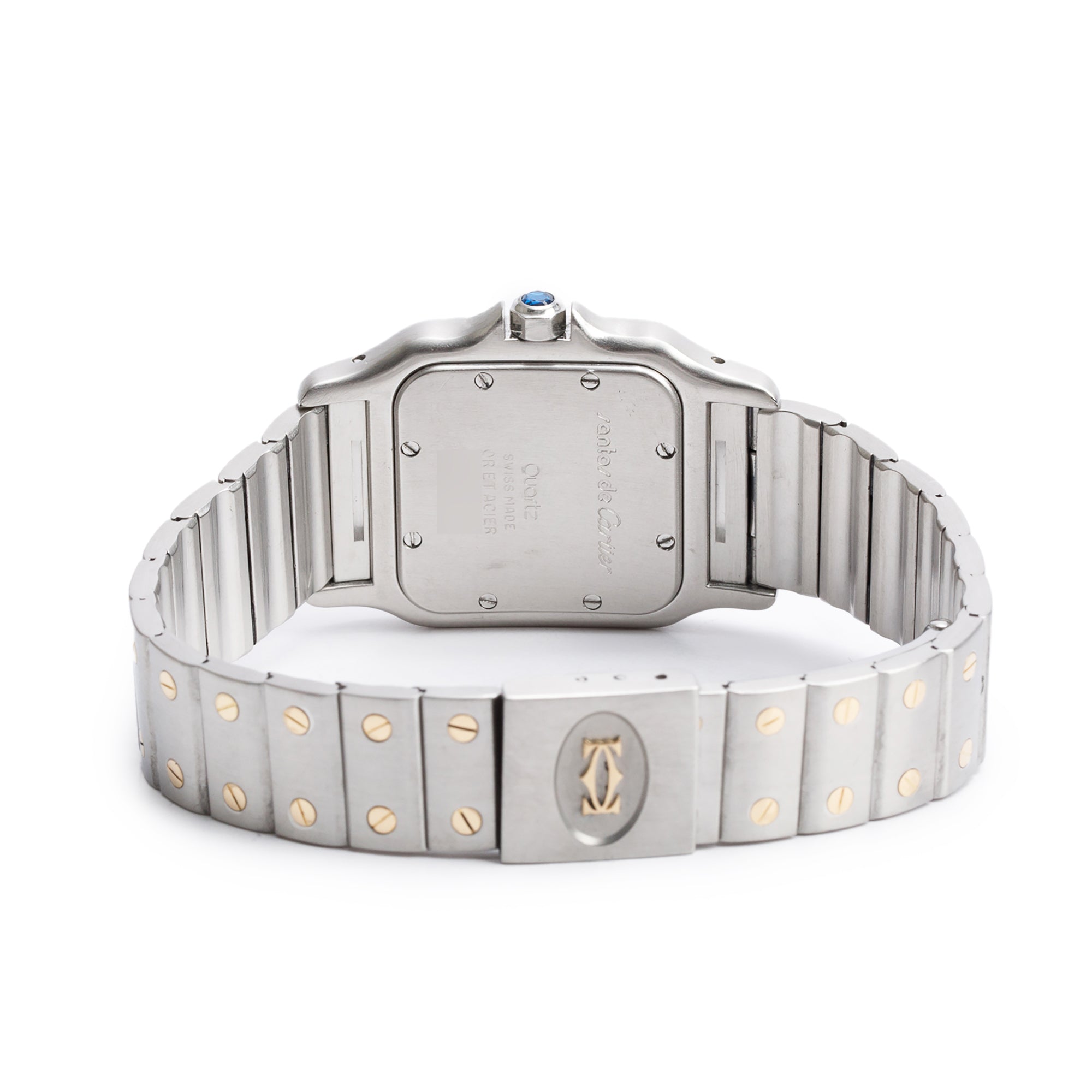 Cartier Stainless Steel & 18k Yellow Gold Santos De Cartier Galbee Quartz Watch