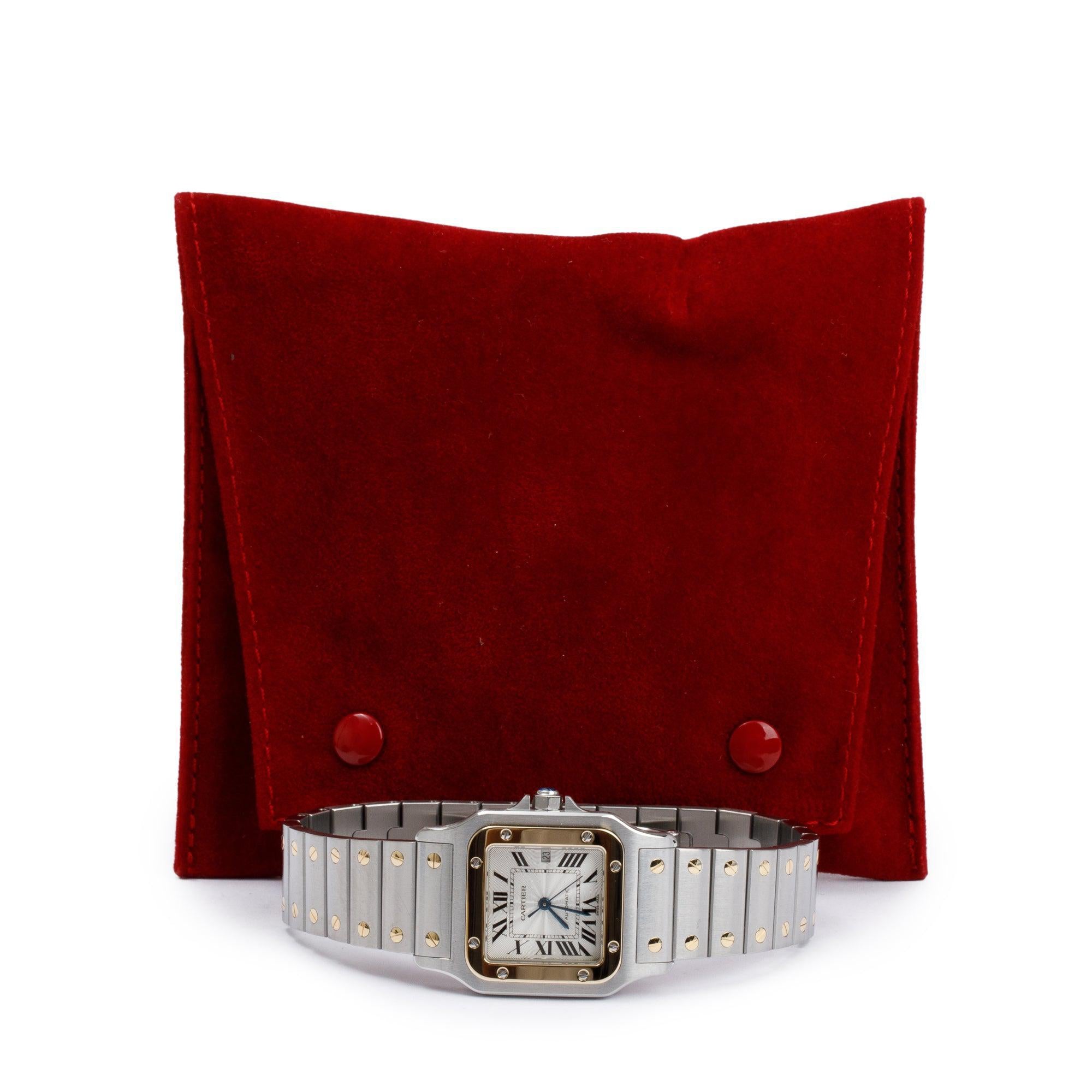 Cartier Stainless Steel & 18k Yellow Gold Santos Galbee Automatic Watch