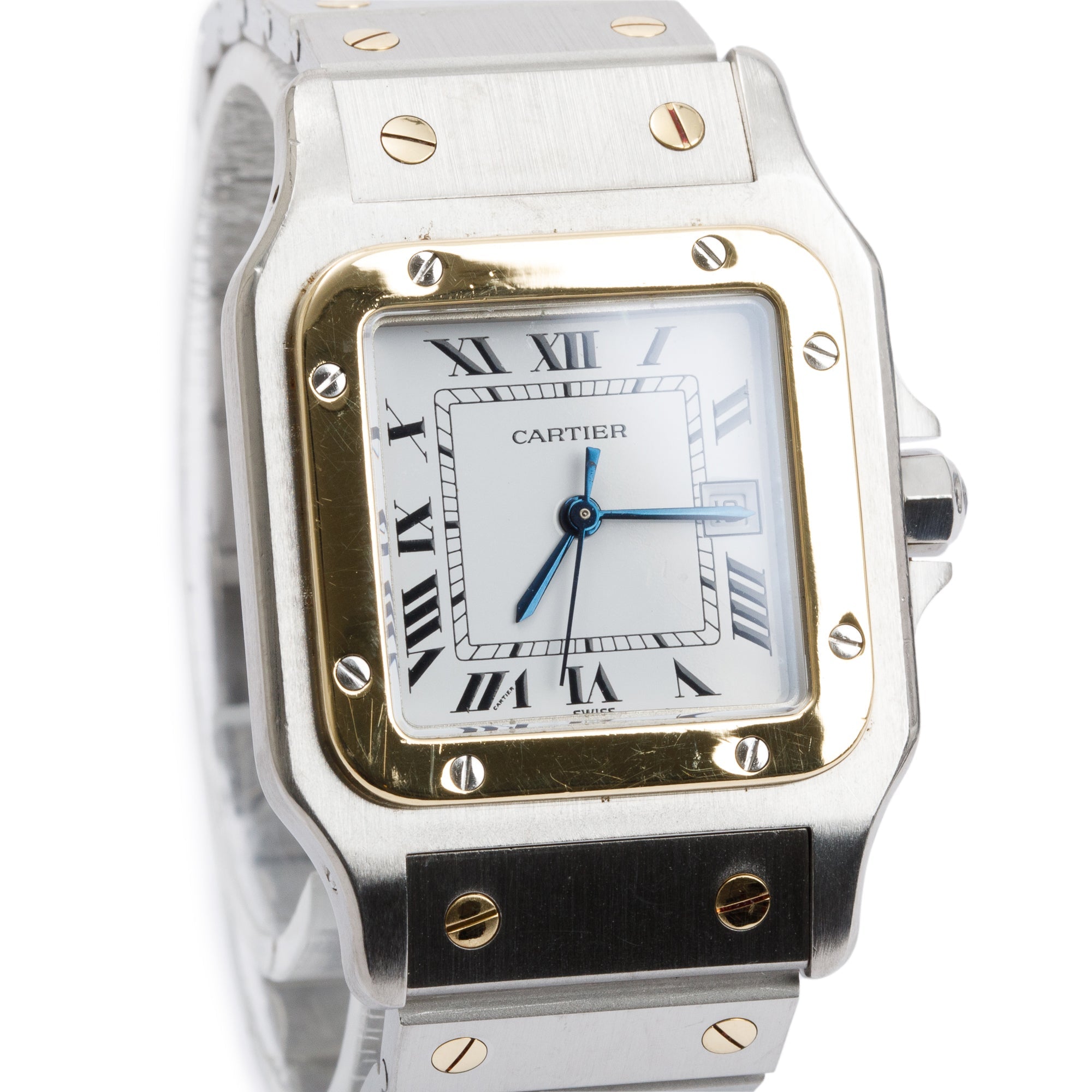 Cartier Stainless Steel & 18k Yellow Gold Santos Galbee Automatic Watch
