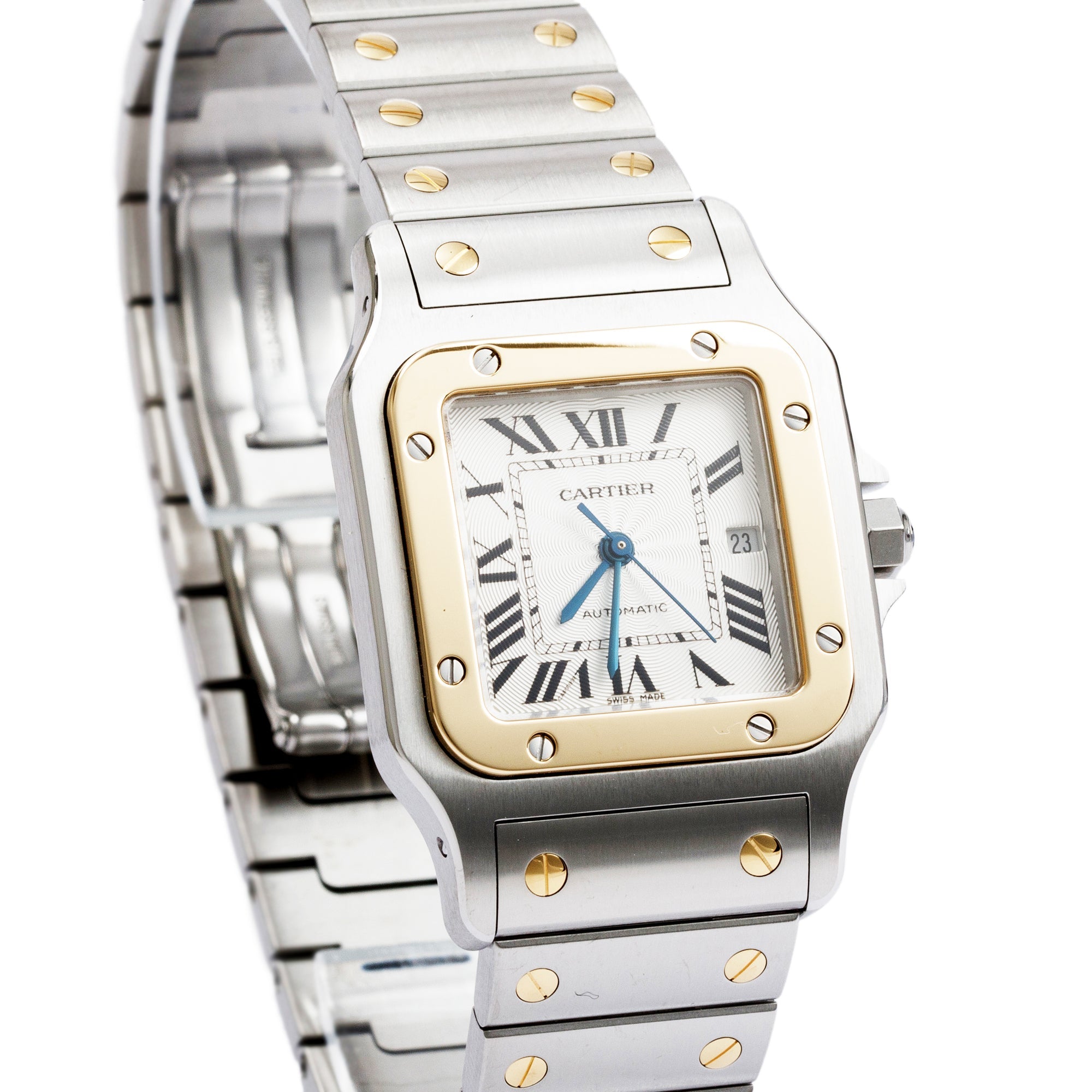 Cartier Stainless Steel & 18k Yellow Gold Santos Galbee Automatic Watch