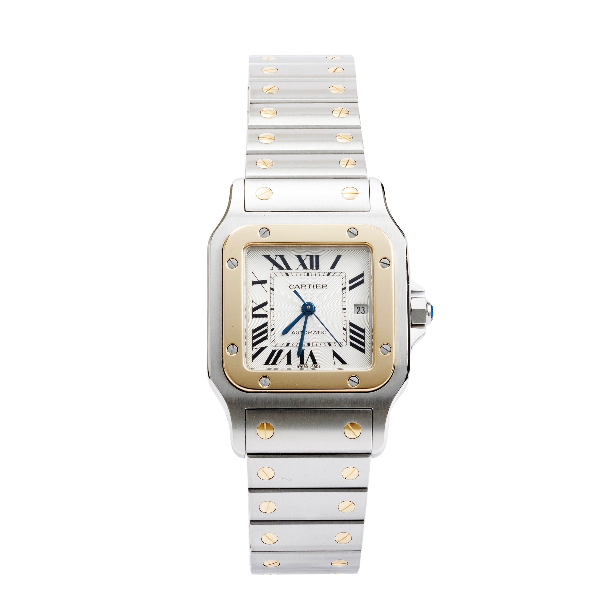 Cartier Stainless Steel & 18k Yellow Gold Santos Galbee Automatic Watch