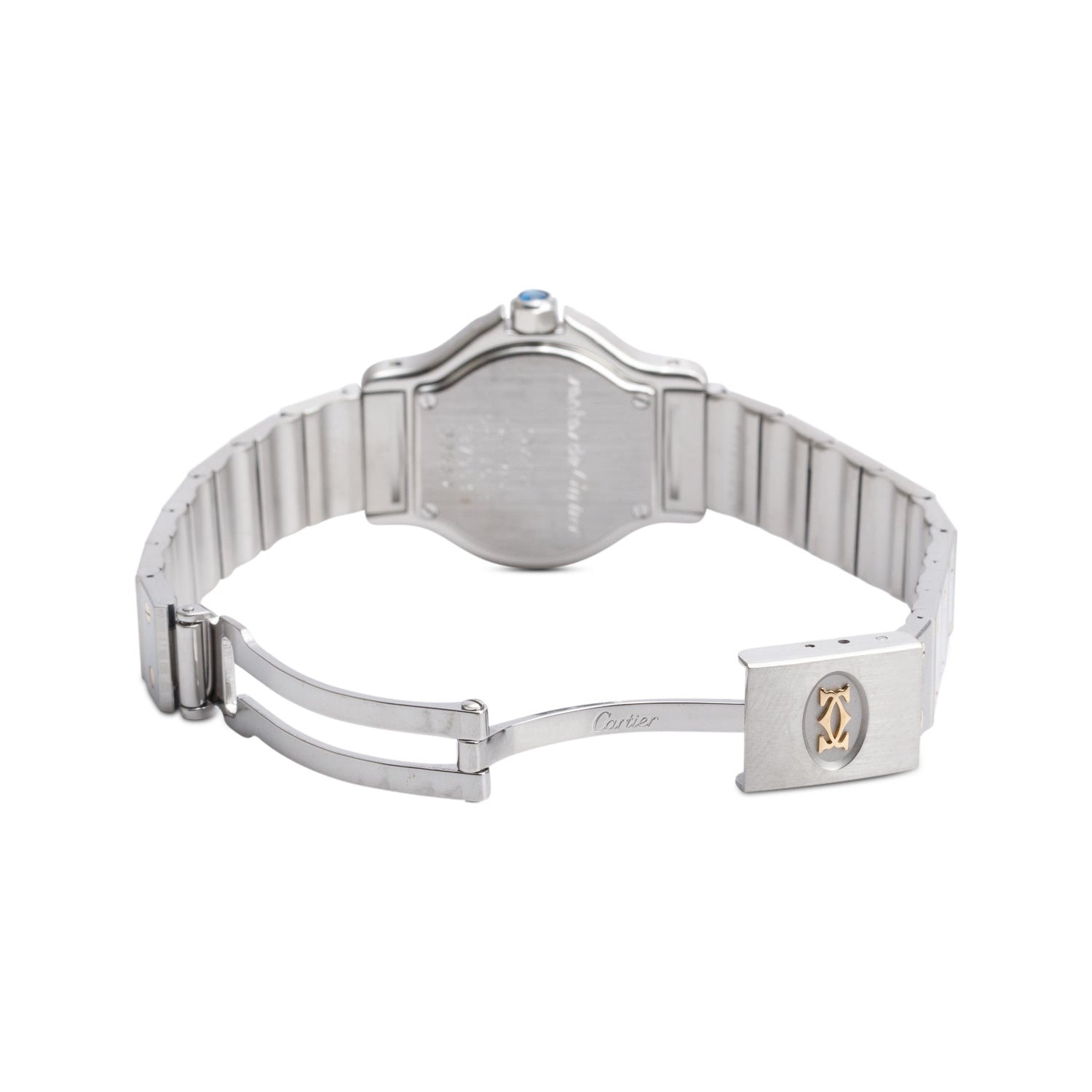 Cartier Stainless Steel & 18k Yellow Gold Santos Octagon 25 MM Quartz Watch