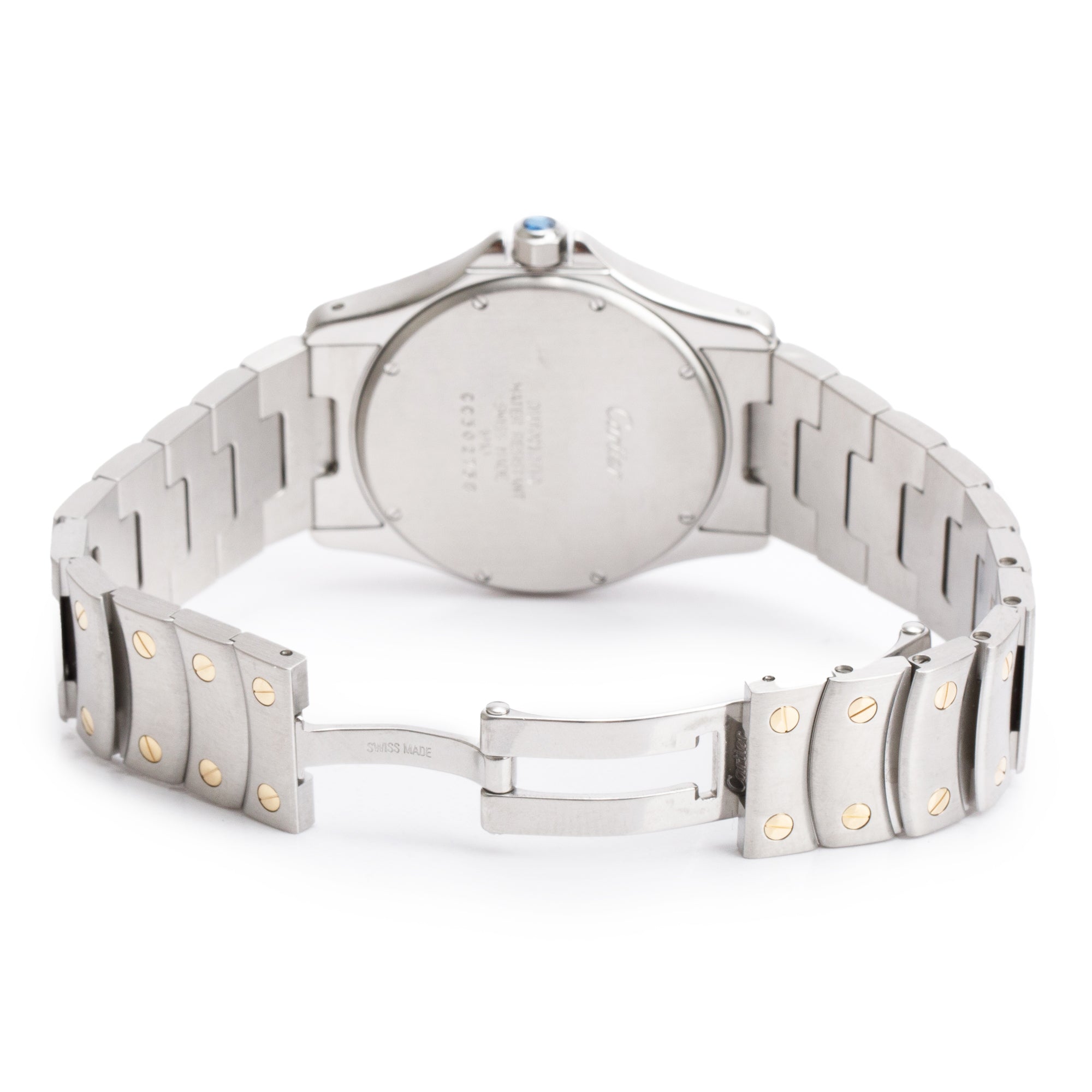 Cartier Stainless Steel & 18k Yellow Gold Santos Ronde 33 MM Automatic Watch