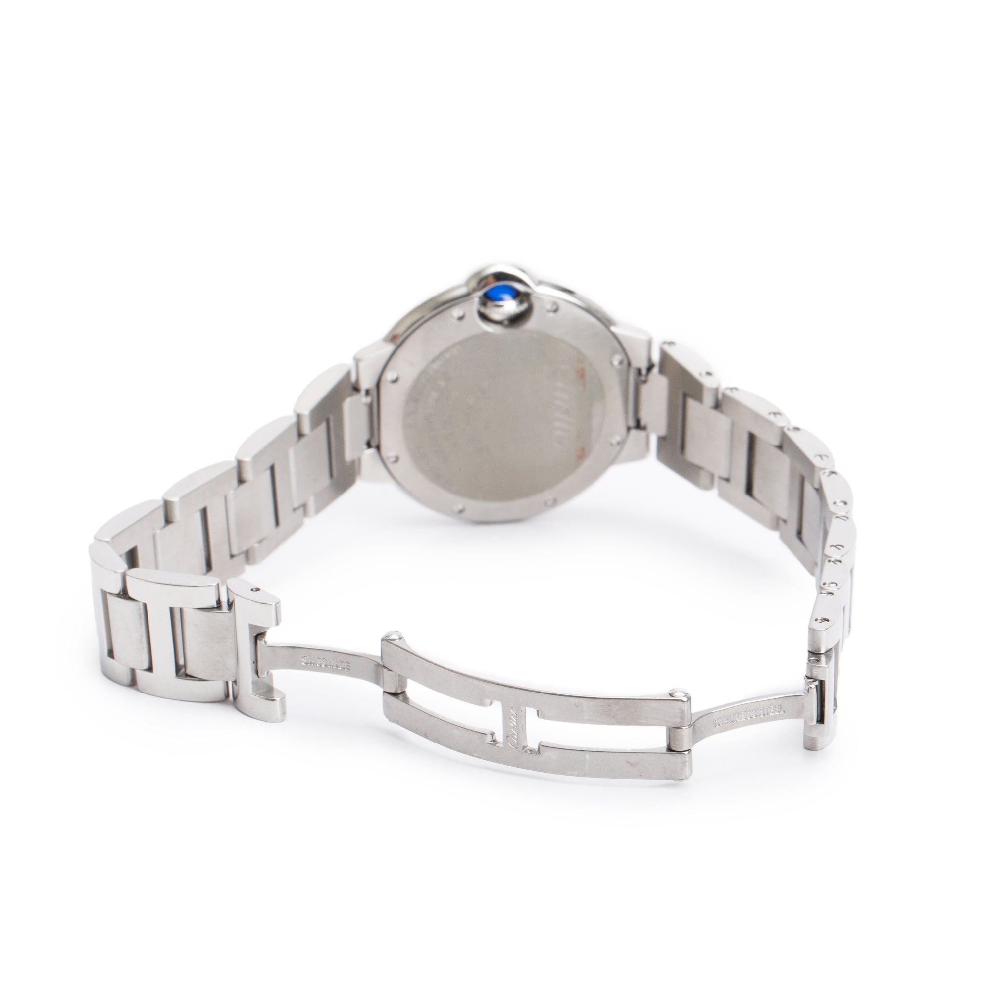 Cartier Stainless Steel Ballon Bleu de Cartier 33 MM Automatic Watch 3489 w/ Box & Papers