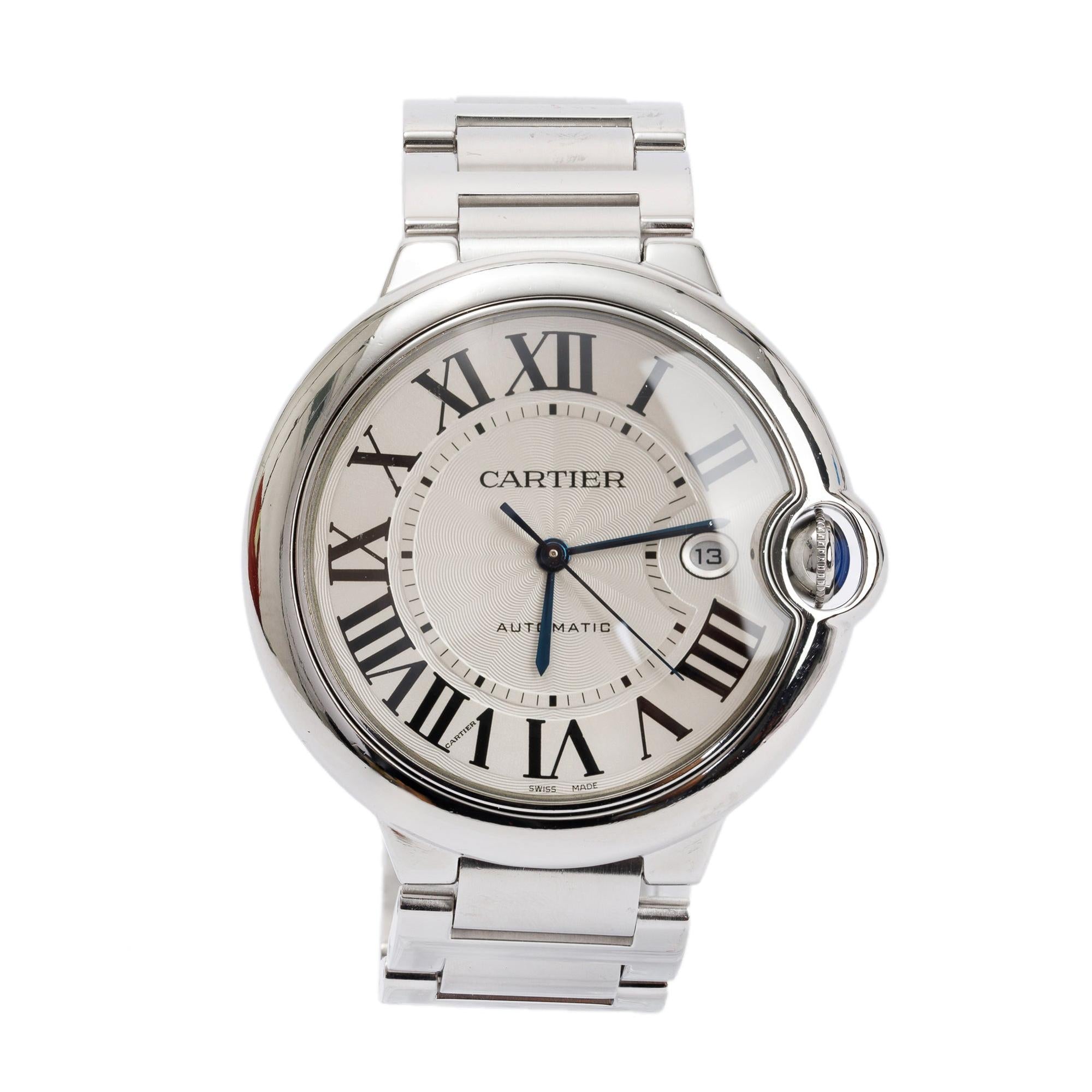 Cartier Stainless Steel Ballon Bleu de Cartier 42MM Automatic Watch w/ Box & Receipt