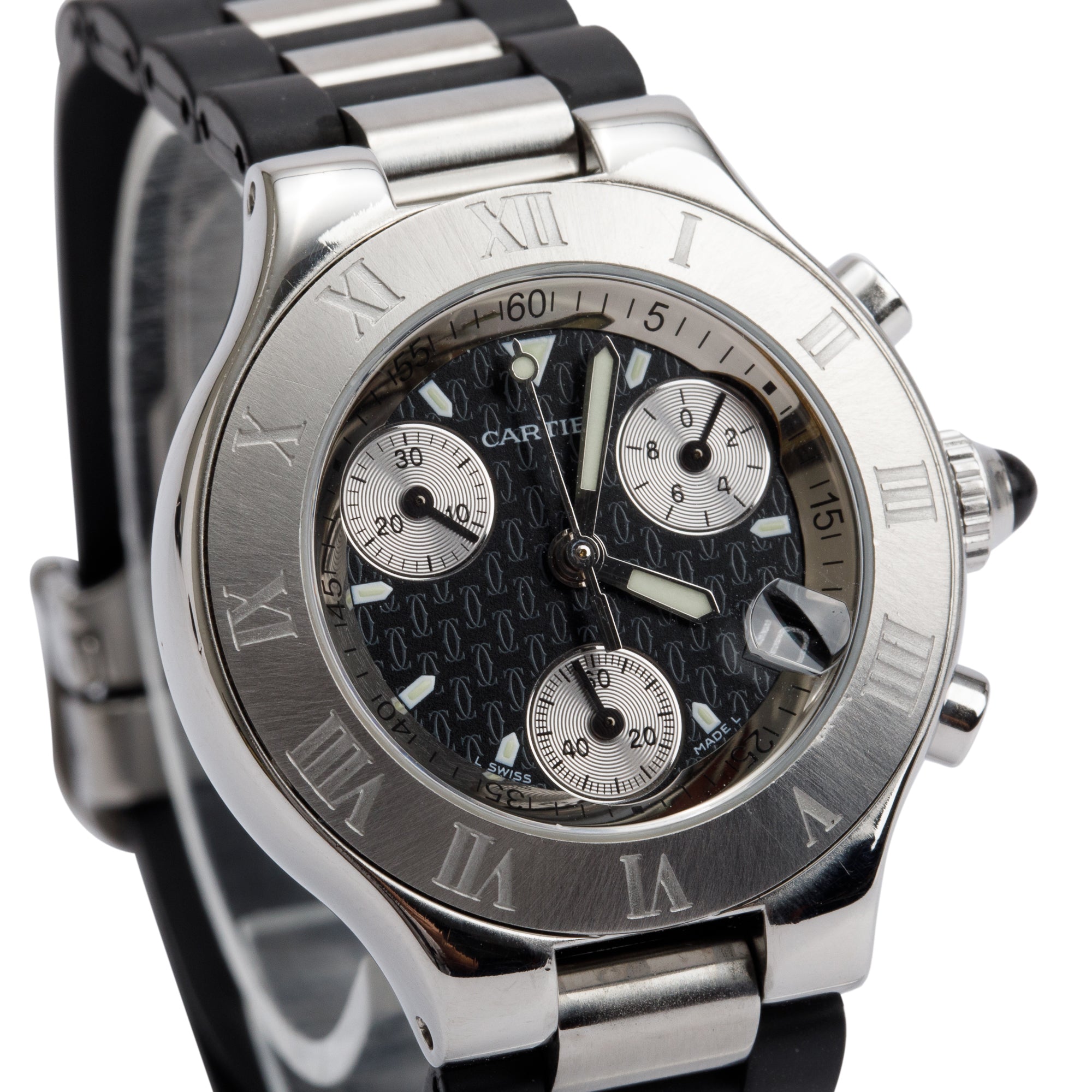Cartier Stainless Steel Must 21 Chronoscaph 32 MM Watch 2996