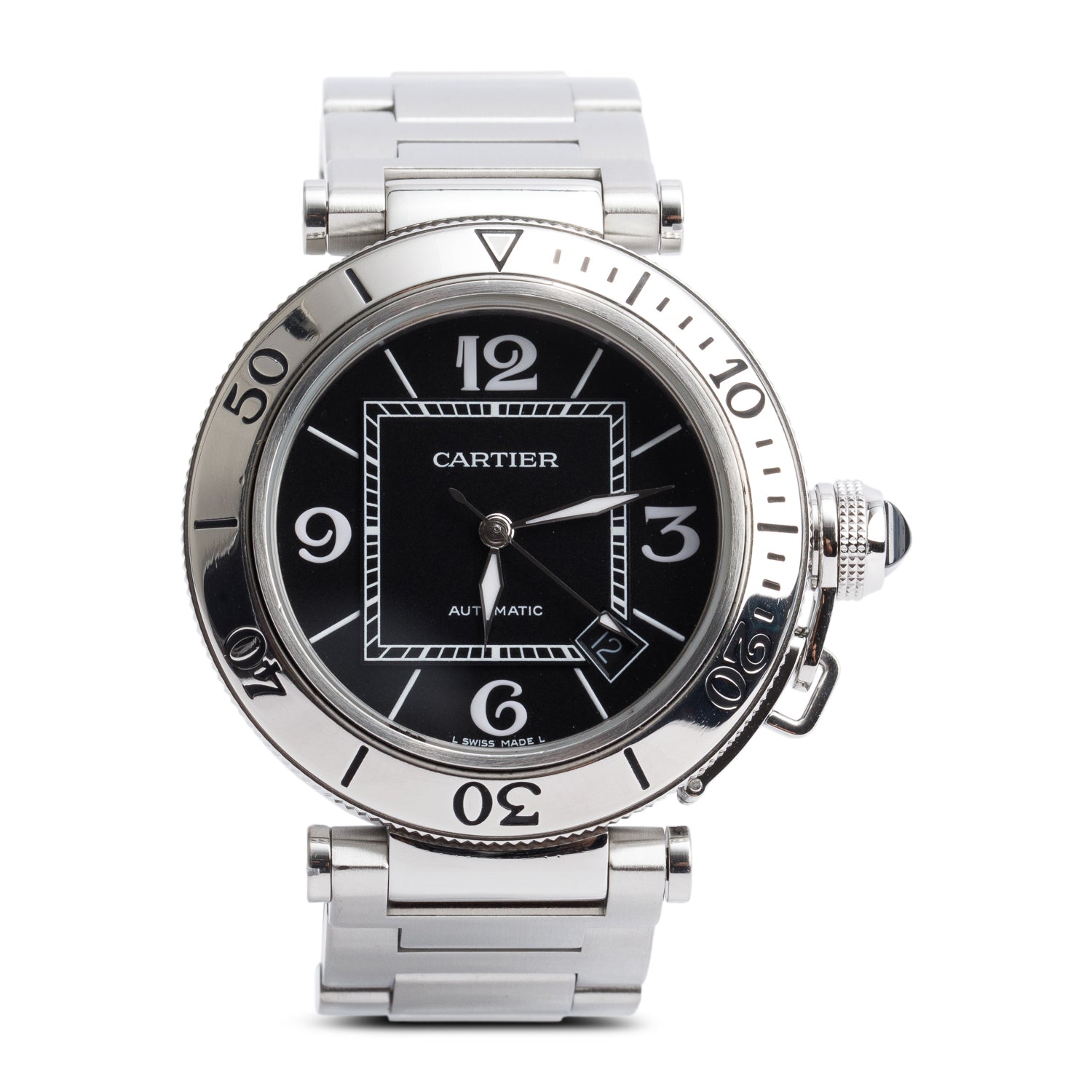 Cartier Stainless Steel Pasha Seatimer 40 MM Automatic Watch 2790
