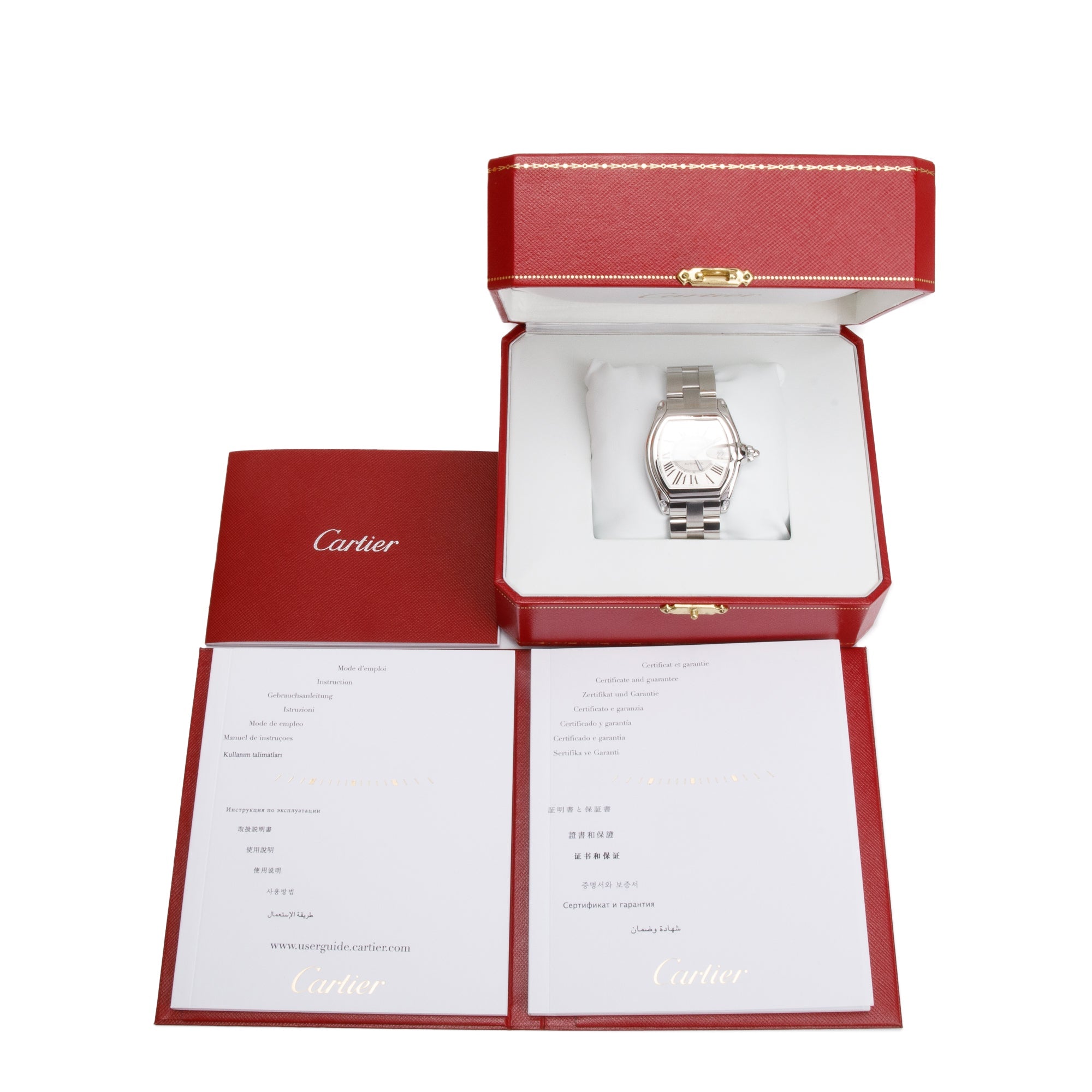 Cartier Stainless Steel Roadster Automatic Watch 2510 w/ Box & Papers