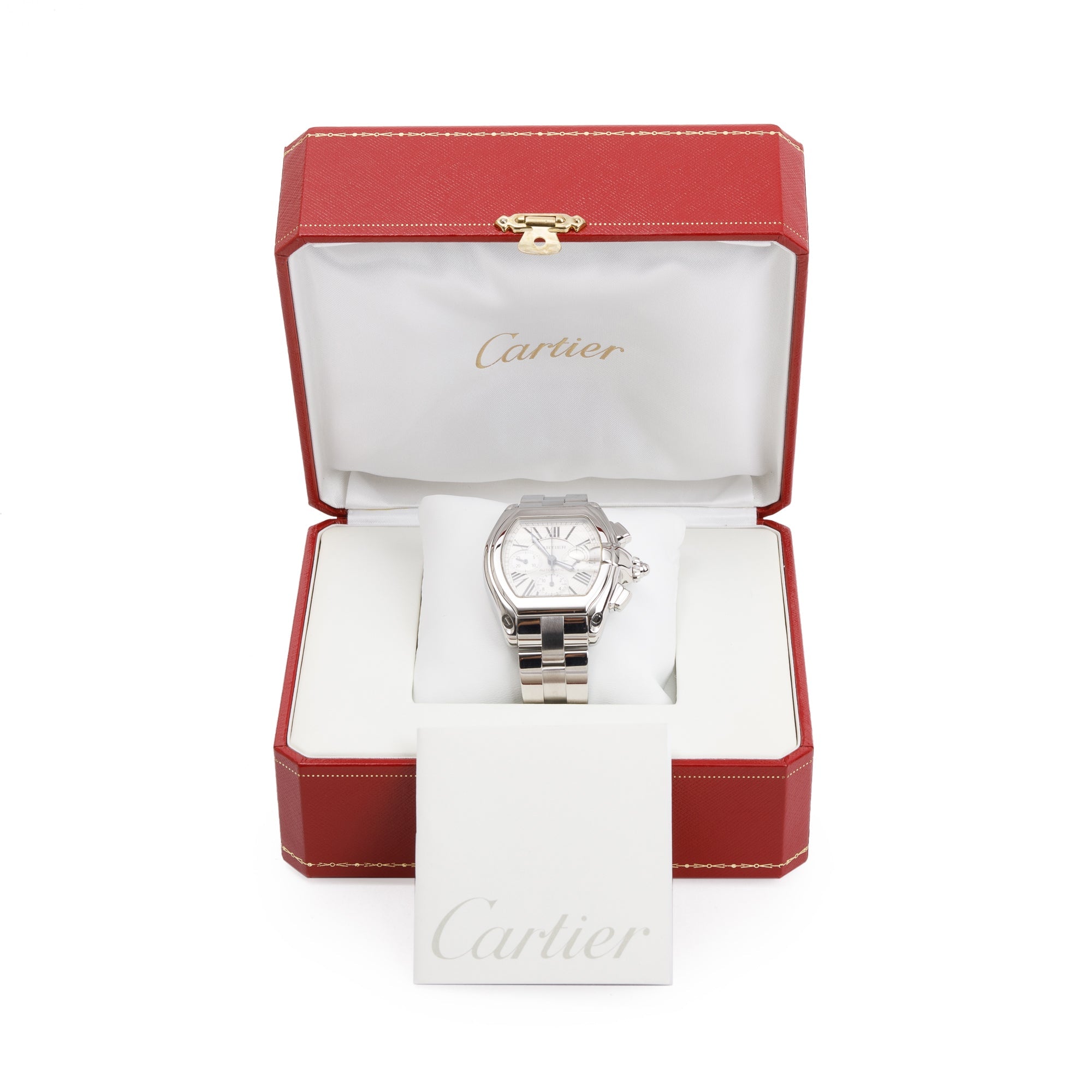 Cartier Stainless Steel Roadster XL Automatic Chronograph Watch w/ Box