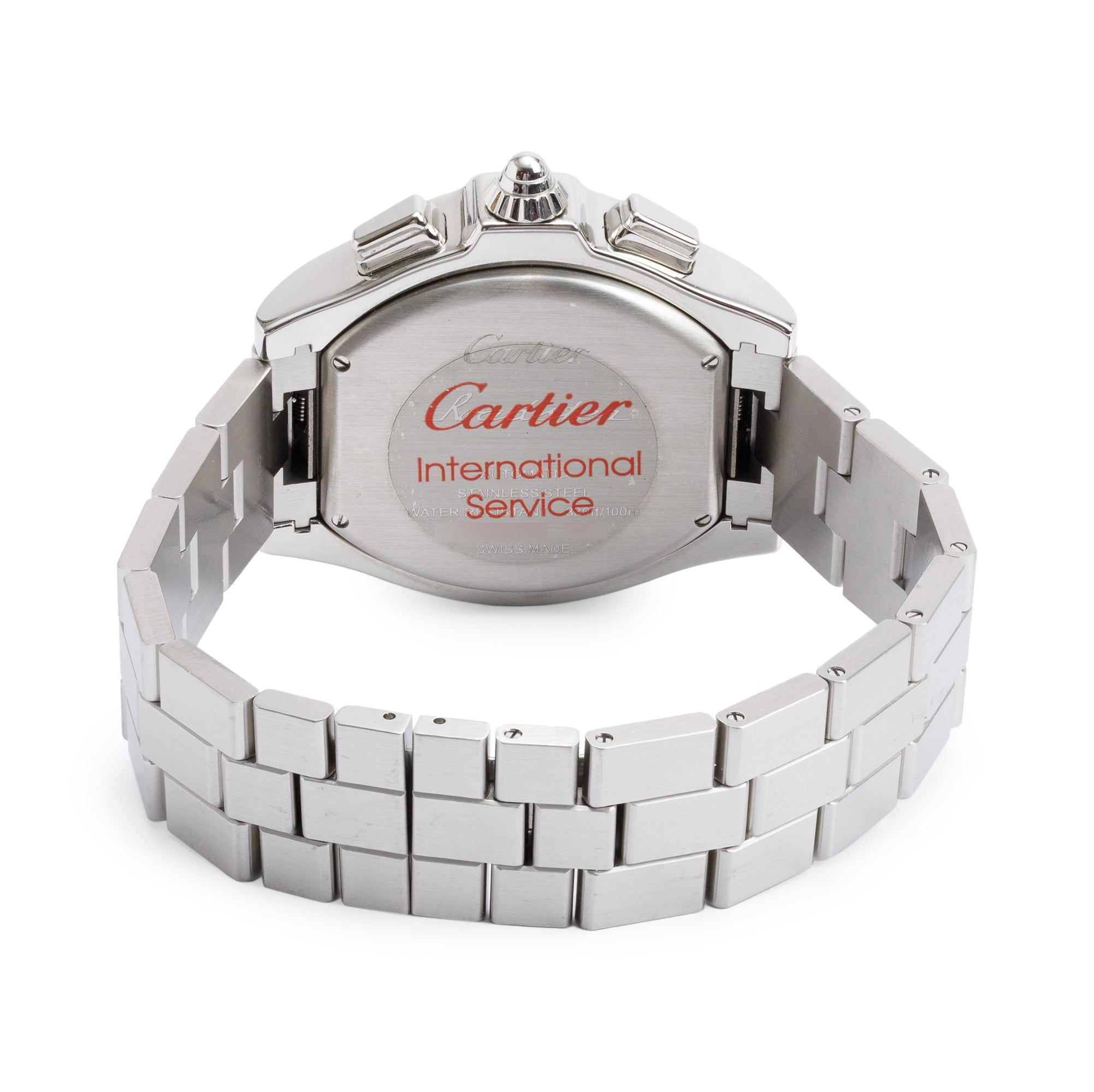 Cartier Stainless Steel Roadster XL Chronograph Automatic Watch 3405 w/ Box & Papers