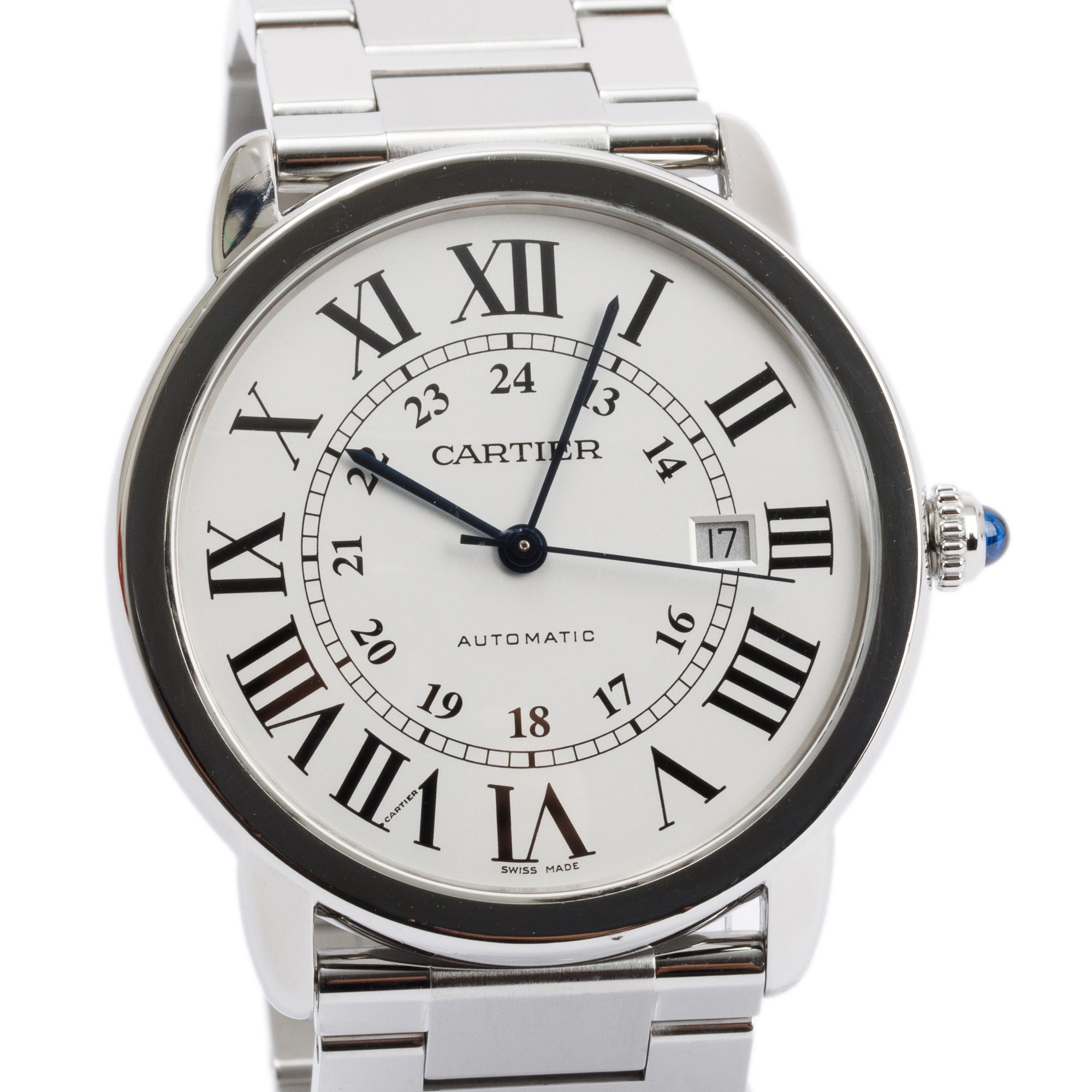 Cartier Stainless Steel Ronde Solo 42 MM Automatic Watch w/ Box & Papers