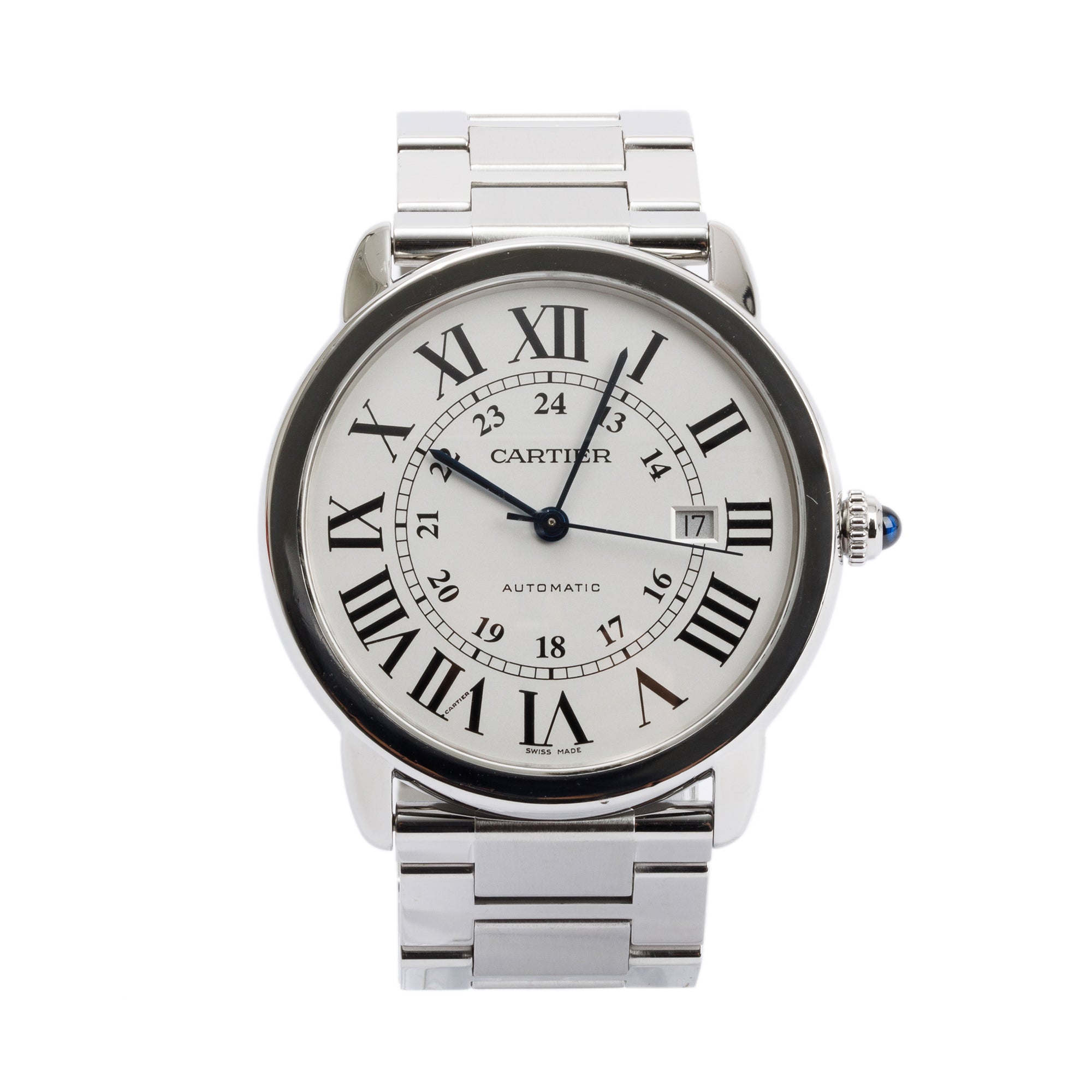 Cartier Stainless Steel Ronde Solo 42 MM Automatic Watch w/ Box & Papers