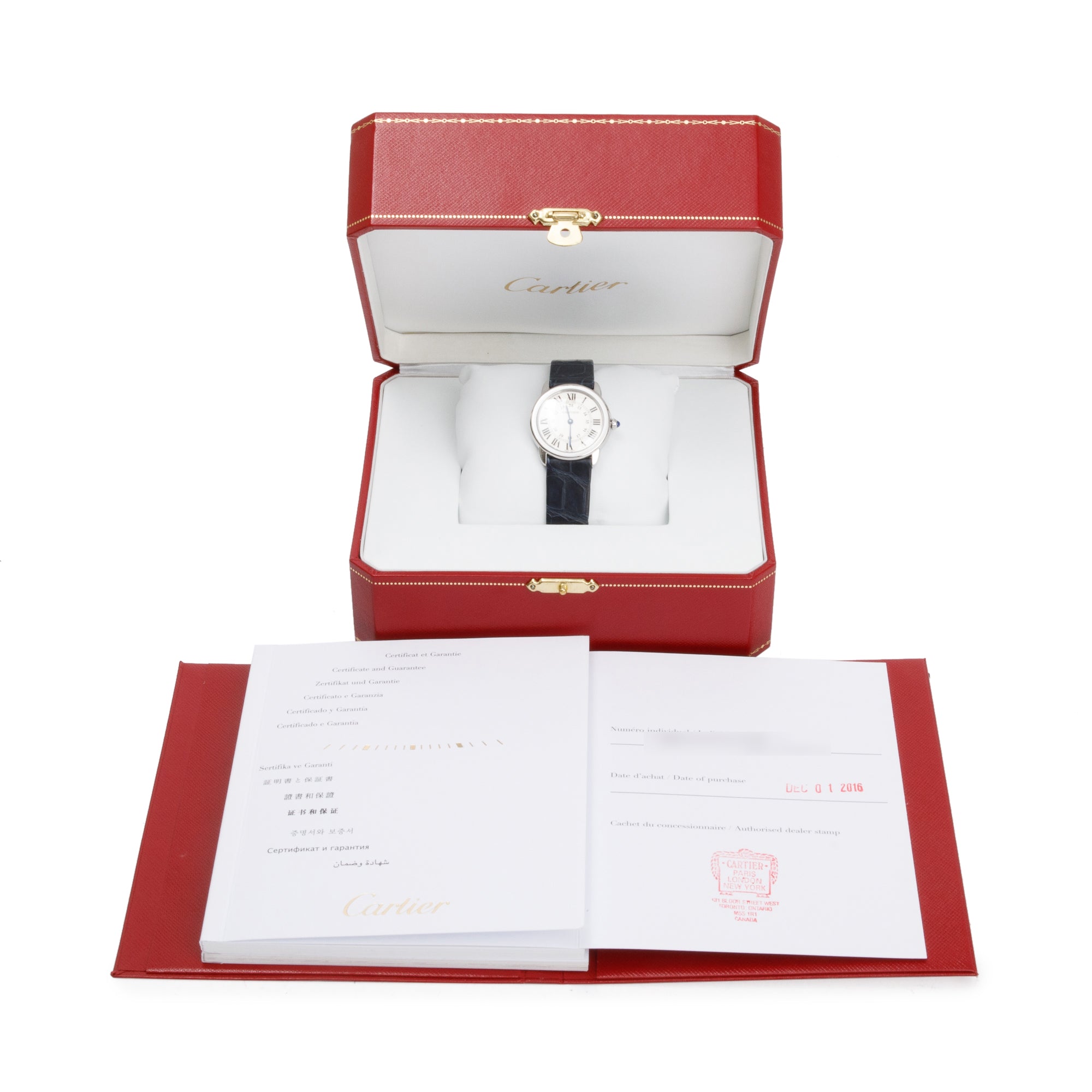 Cartier Stainless Steel Ronde Solo de Cartier 29 MM Watch w/ Box & Papers
