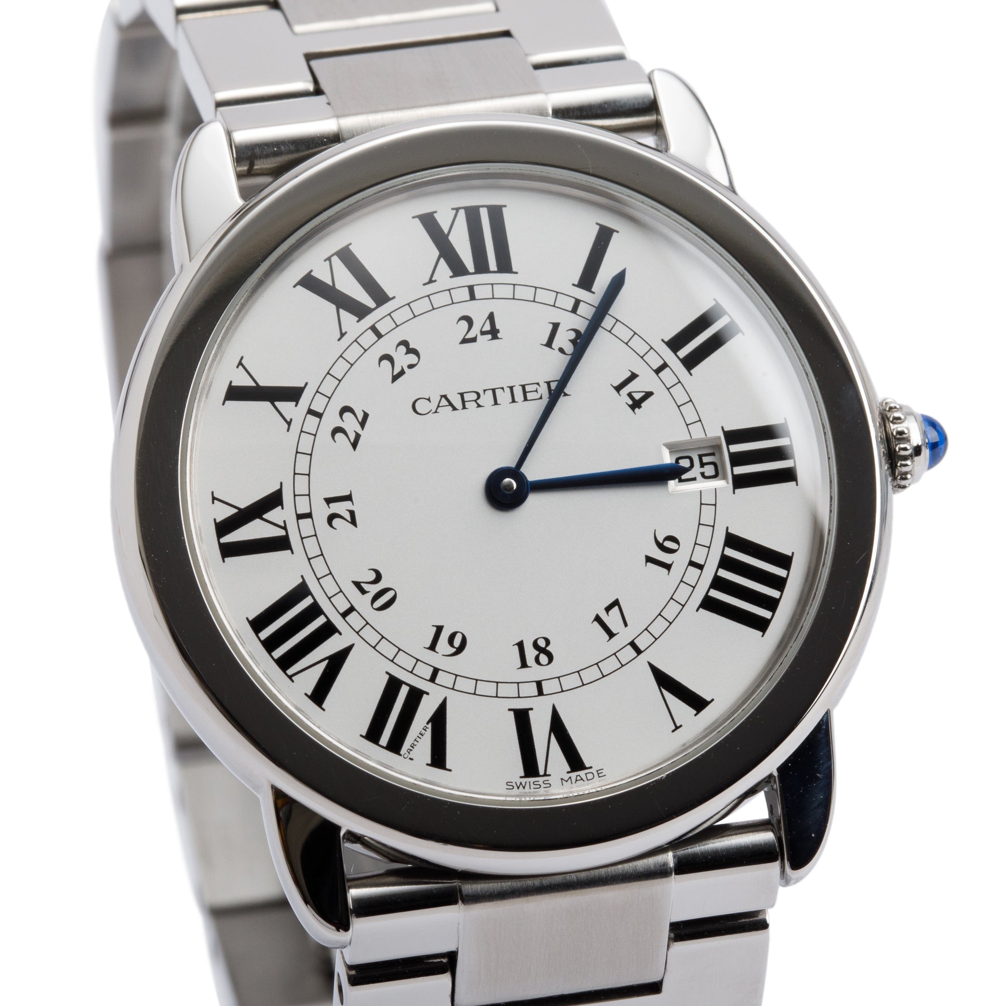 Cartier Stainless Steel Ronde Solo de Cartier 36 MM Watch 2934 w/ Box & Papers