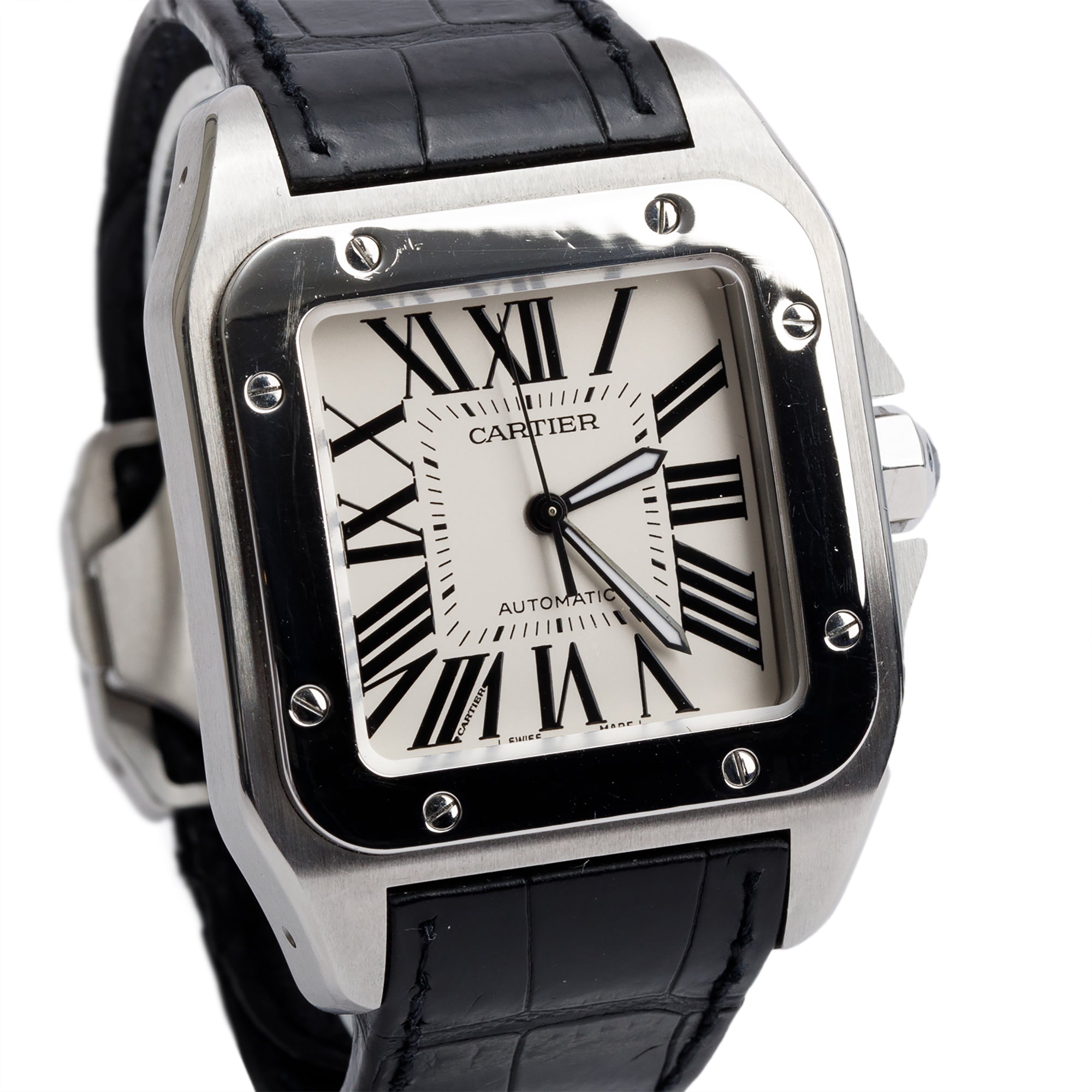 Cartier Stainless Steel Santos 100 XL Automatic Watch 2656
