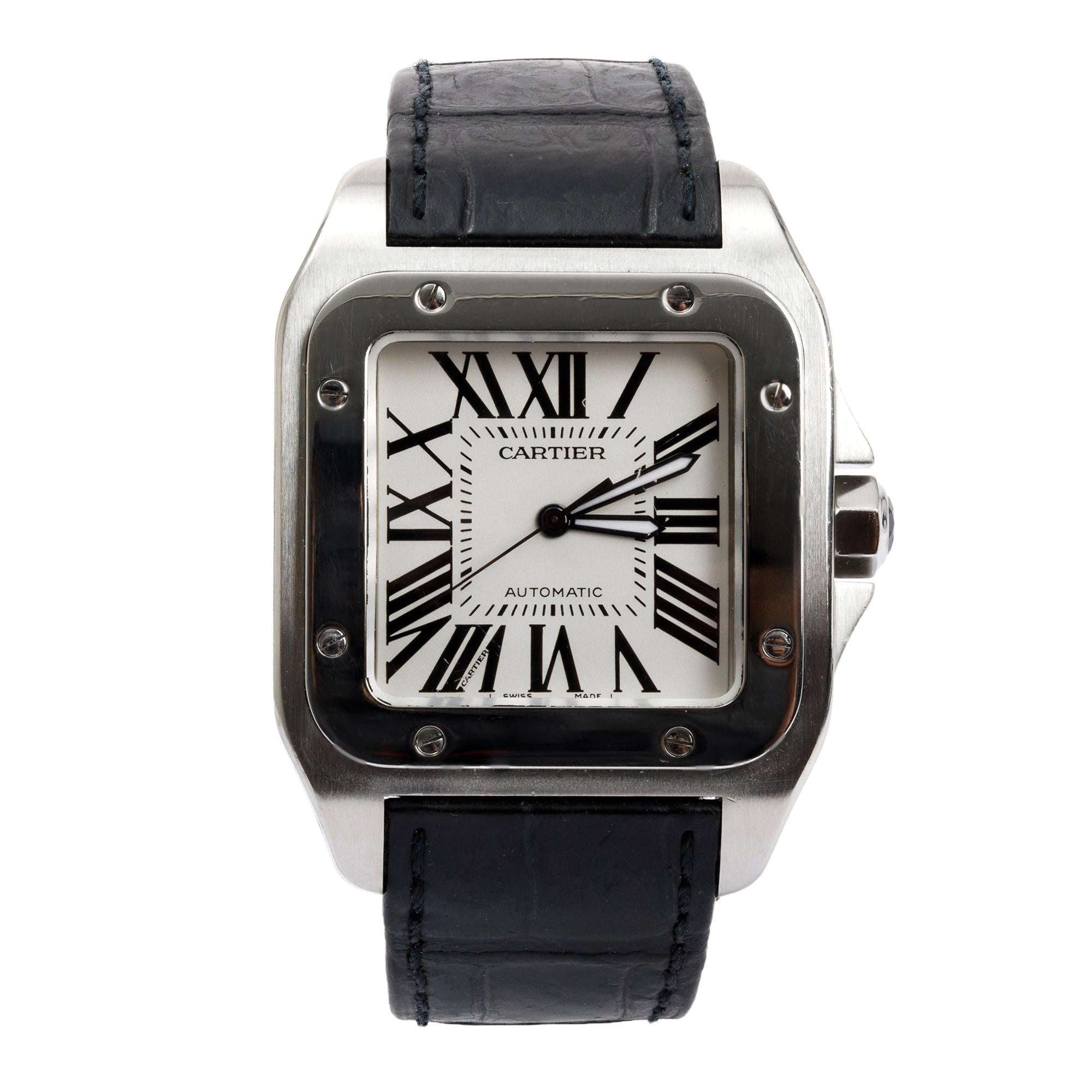 Cartier Stainless Steel Santos 100 XL Automatic Watch