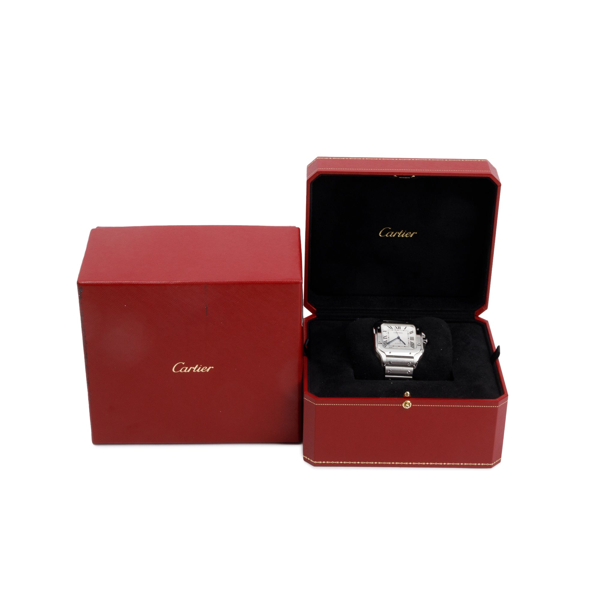 Cartier Stainless Steel Santos de Cartier Automatic Watch, Large Model 4072 w/ Box