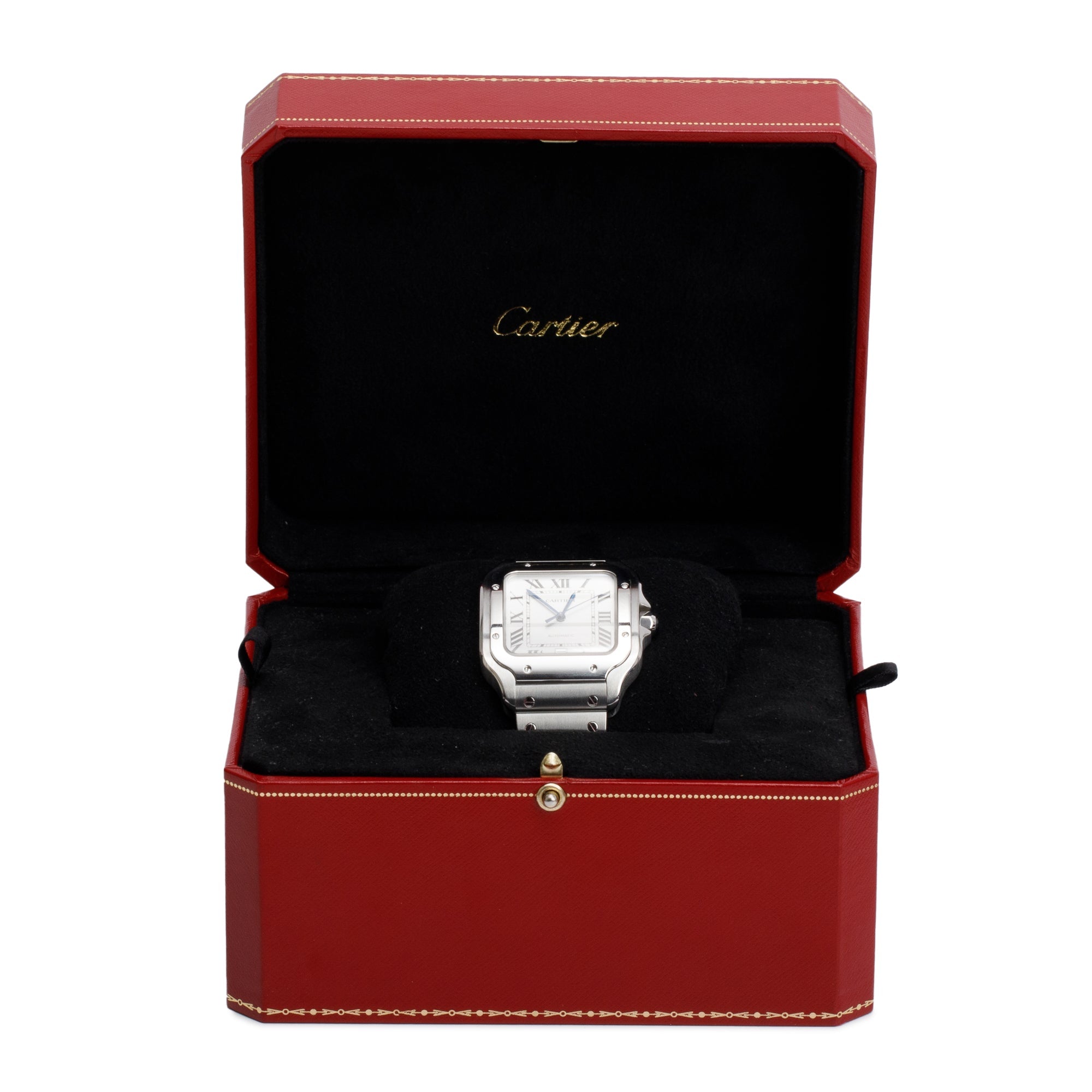 Cartier Stainless Steel Santos de Cartier Automatic Watch, Large Model 4072 w/ Box