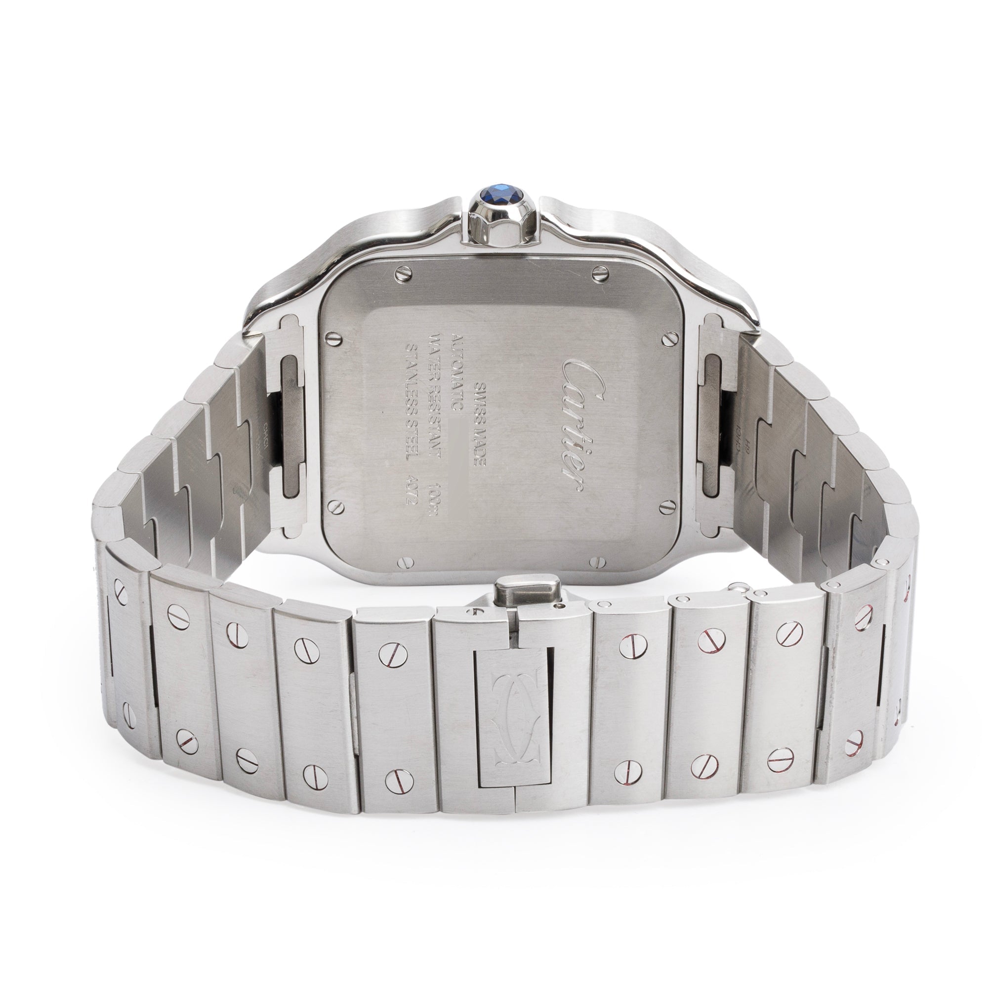 Cartier Stainless Steel Santos de Cartier Automatic Watch, Large Model 4072 w/ Box