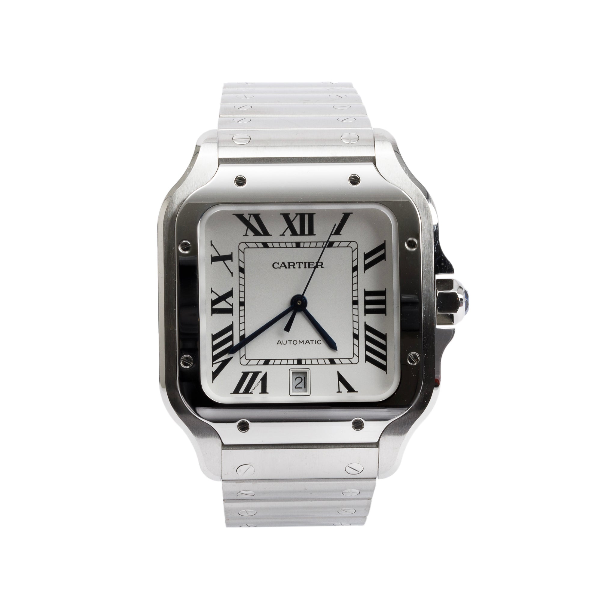 Cartier Stainless Steel Santos de Cartier Automatic Watch, Large Model 4072 w/ Box