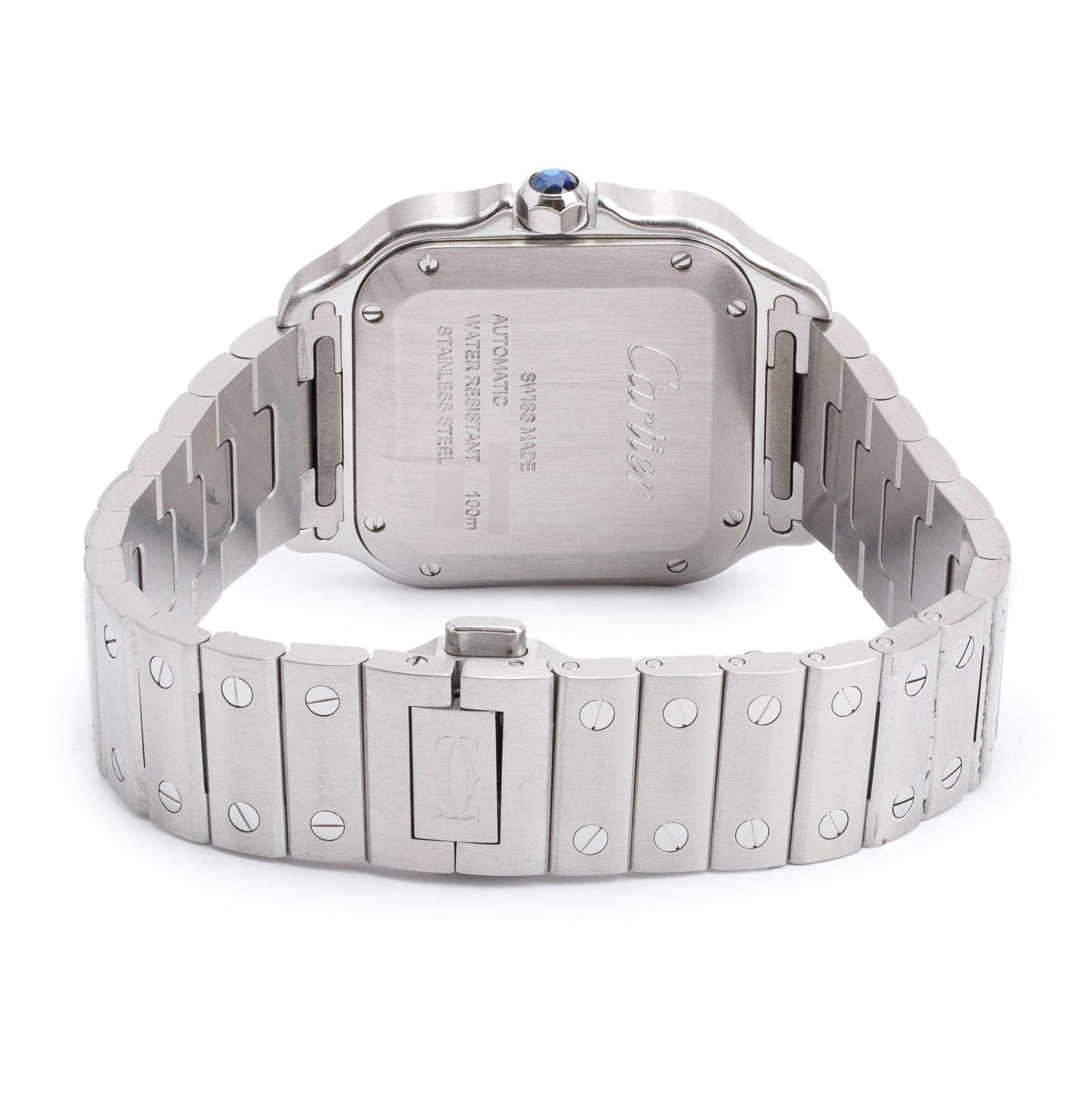 Cartier Stainless Steel Santos de Cartier Automatic Watch, Medium Model 4075 w/ Box & Papers