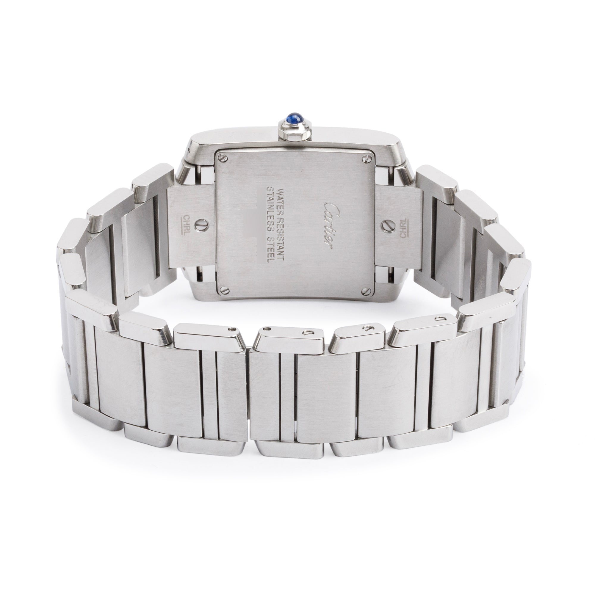 Cartier Stainless Steel Tank Francaise Watch, Medium Model 2465 w/ Box & Papers