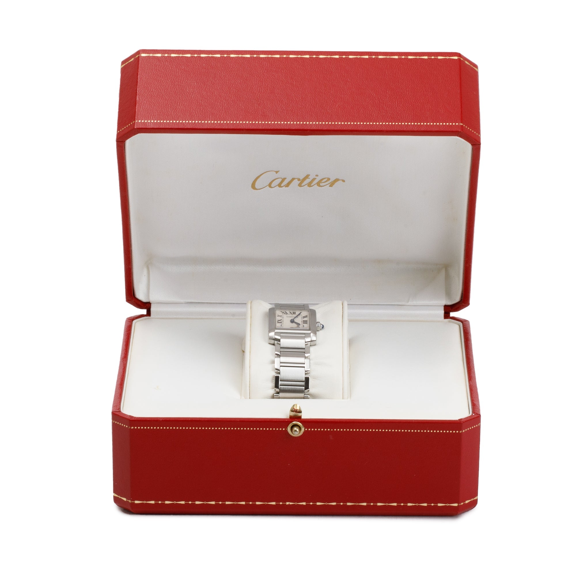 Cartier Stainless Steel Tank Francaise Watch, Small Model w/ Box