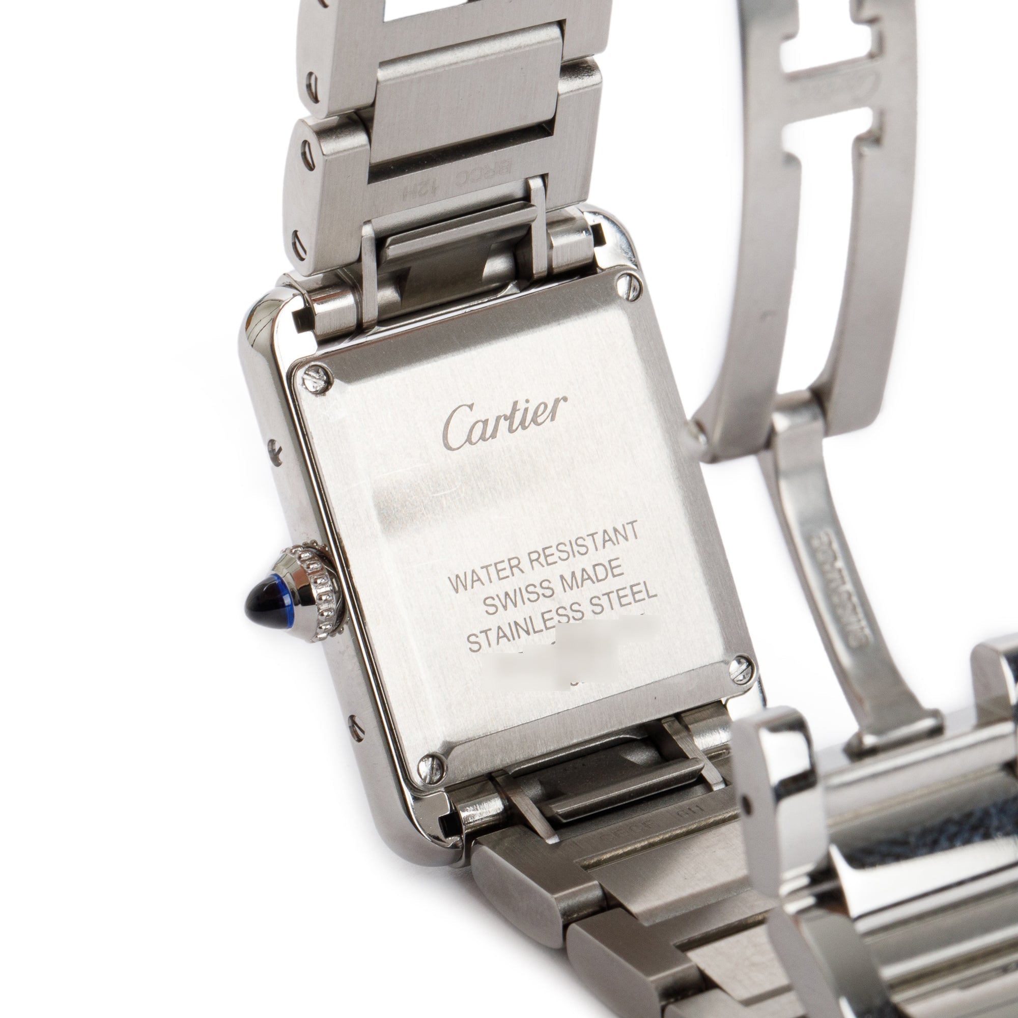 Cartier Stainless Steel Tank Must Watch, Small Model w/ Box & Papers