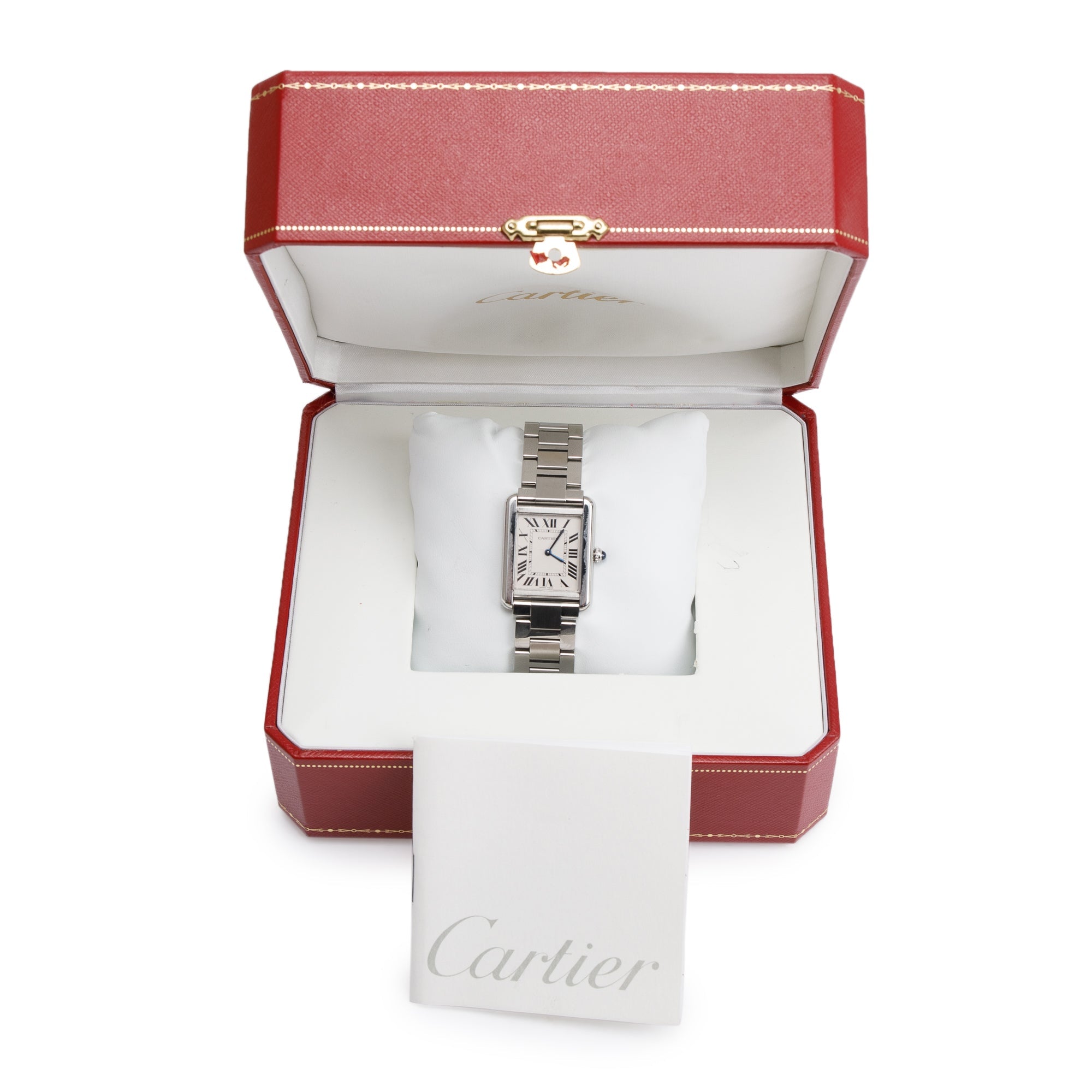 Cartier Stainless Steel Tank Solo 24 MM Watch, Small Model w/ Box