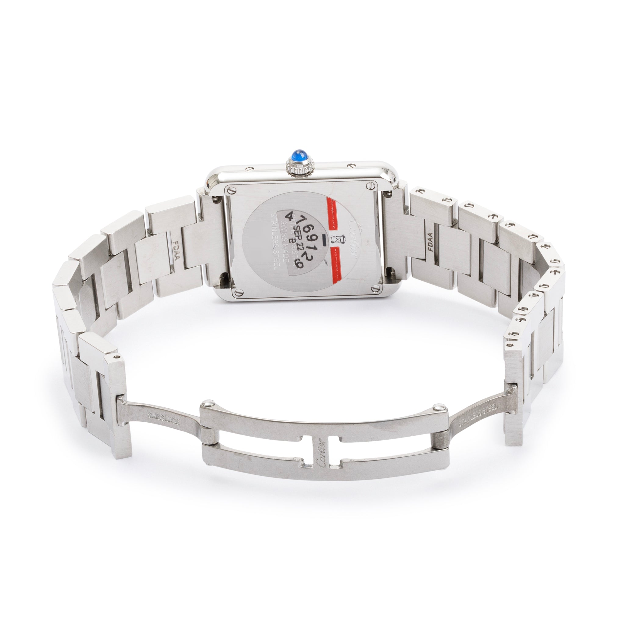 Cartier Stainless Steel Tank Solo 24 MM Watch, Small Model w/ Box & Receipt