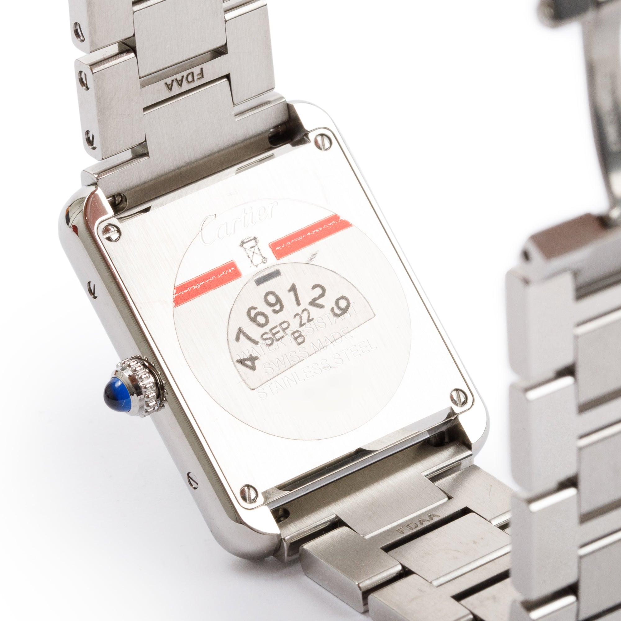 Cartier Stainless Steel Tank Solo 24 MM Watch, Small Model w/ Box & Receipt