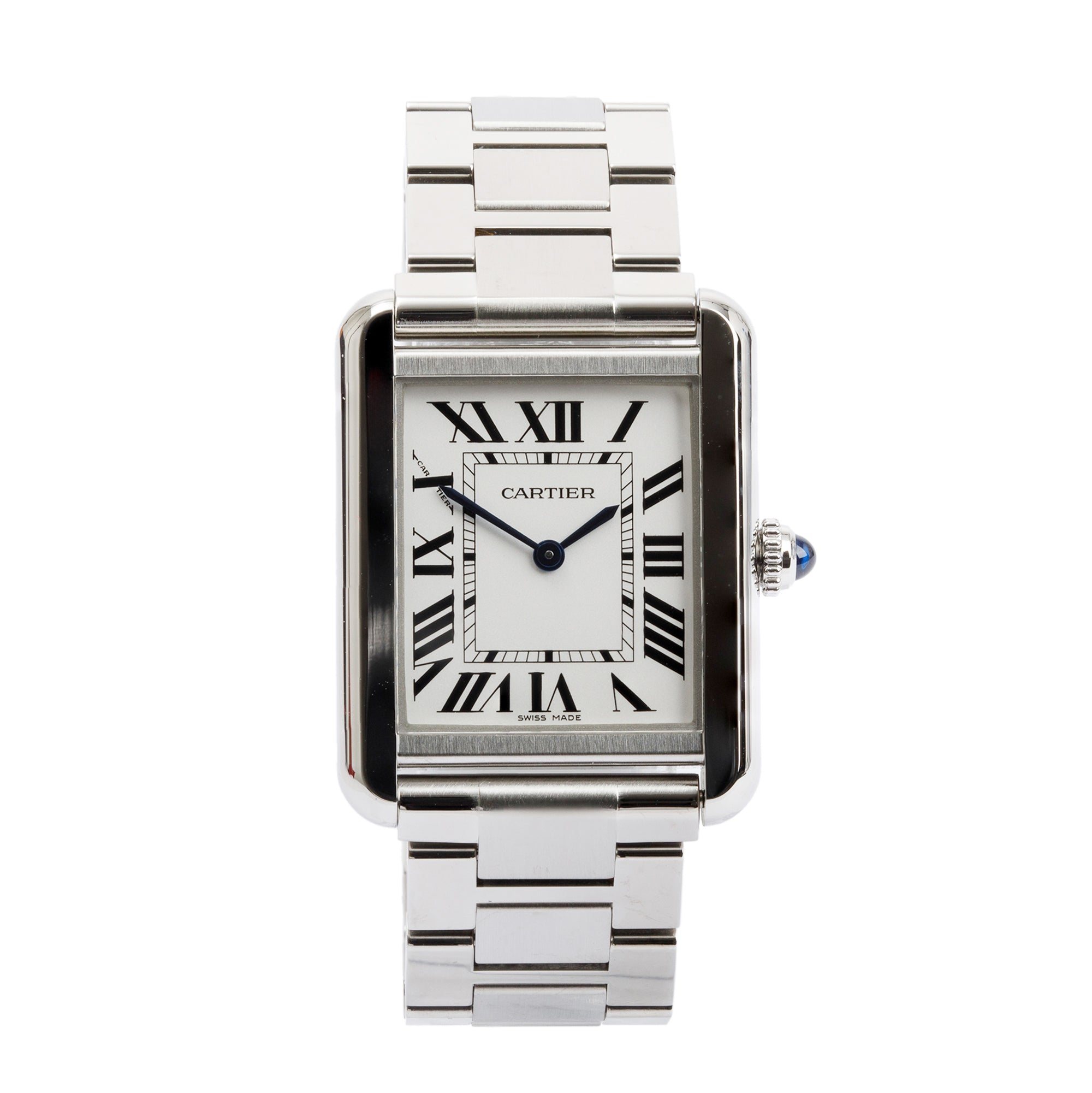 Cartier Stainless Steel Tank Solo 24 MM Watch, Small Model w/ Box & Receipt