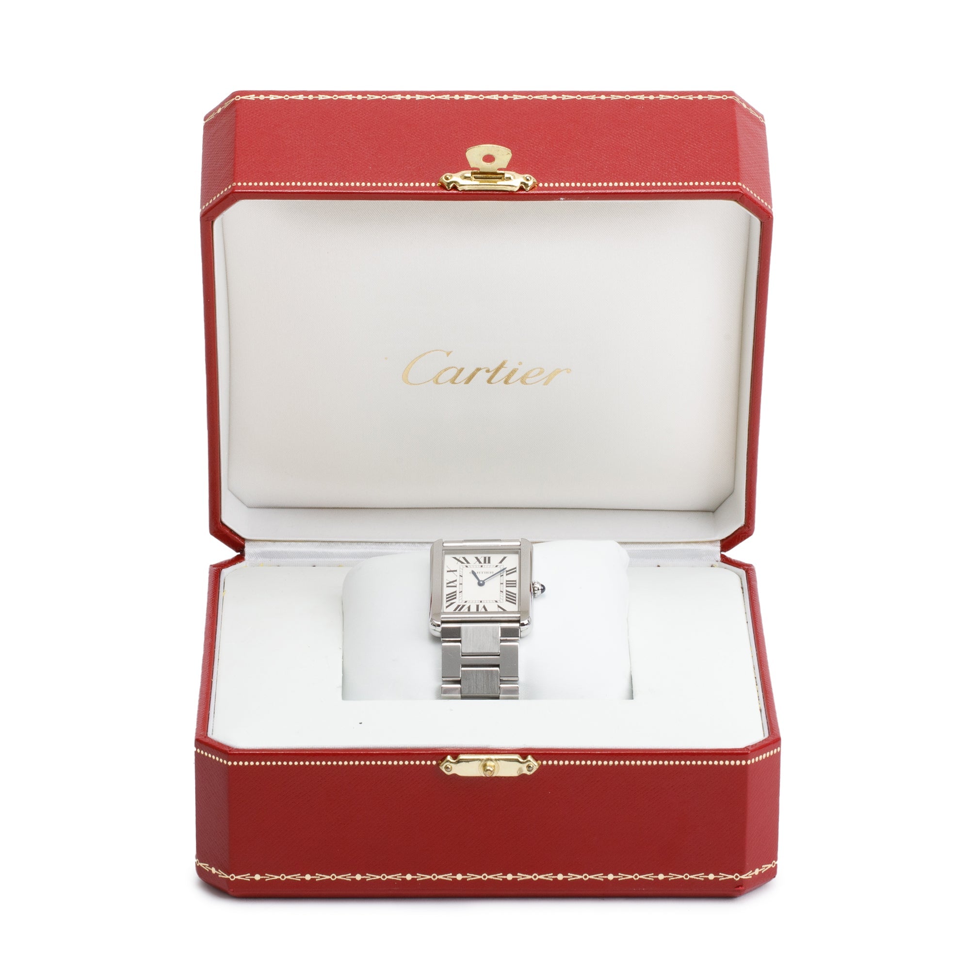Cartier Stainless Steel Tank Solo Watch, Large Model w/ Box